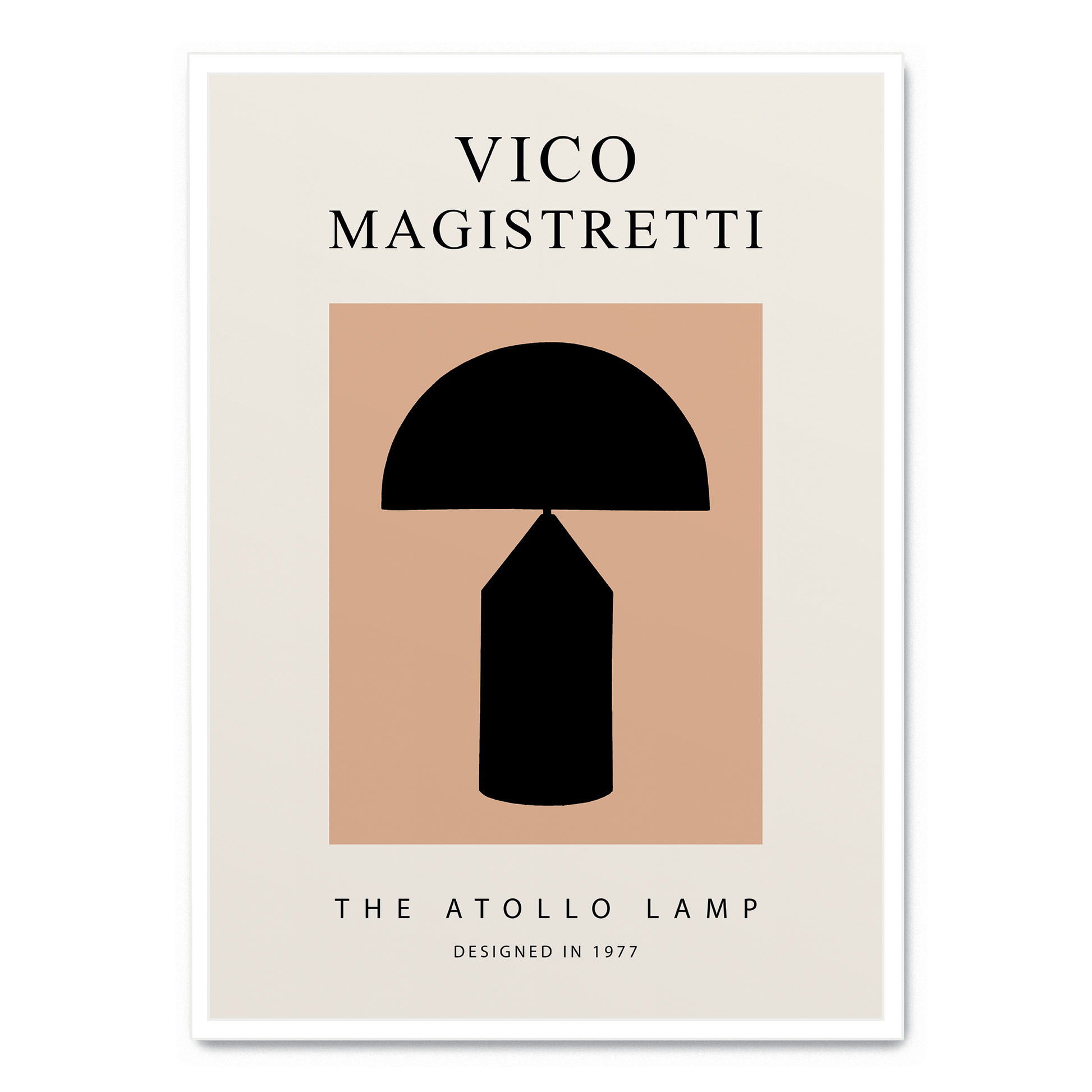 Atollo Lamp Poster | Wanddecoratie | Moderne Verlichting Kunst | Retro Stijl | Muurdecoratie | Artistieke Poster