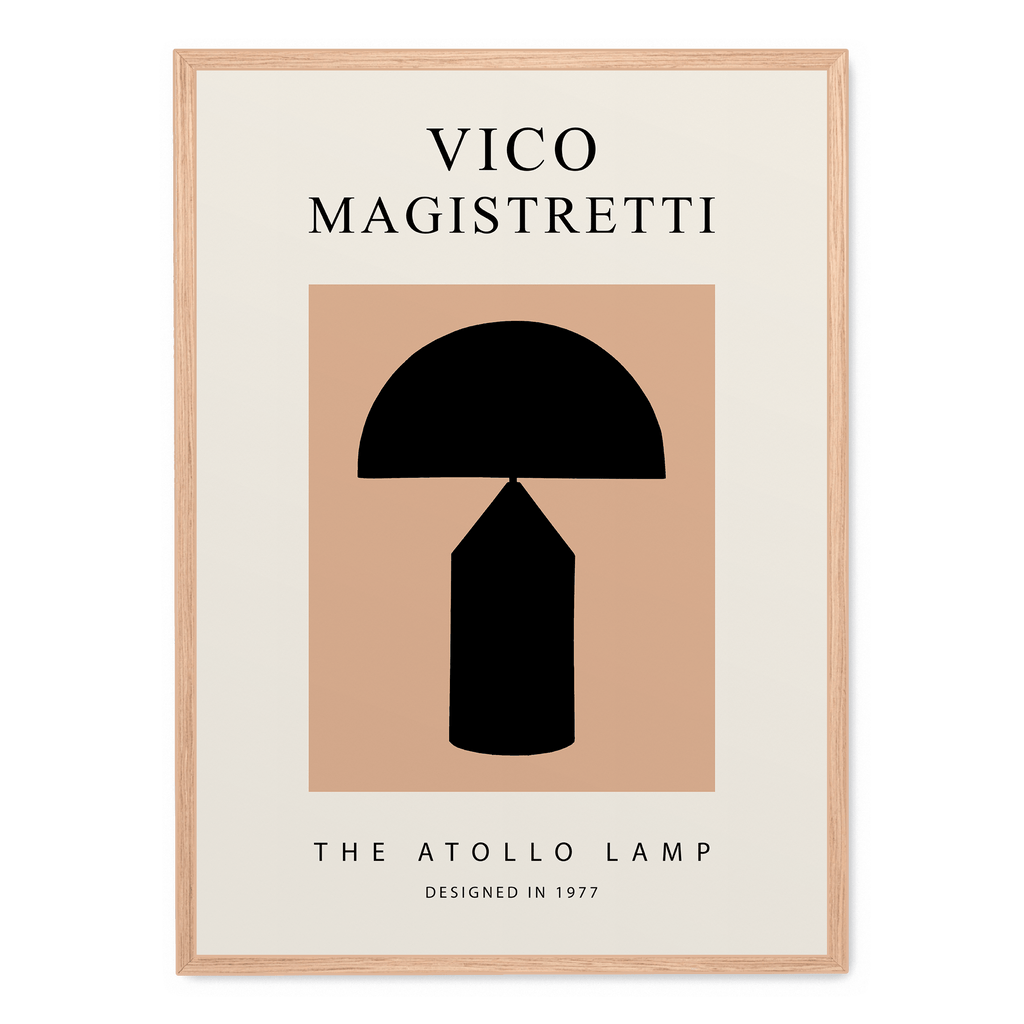 Atollo Lamp Poster | Wanddecoratie | Moderne Verlichting Kunst | Retro Stijl | Muurdecoratie | Artistieke Poster