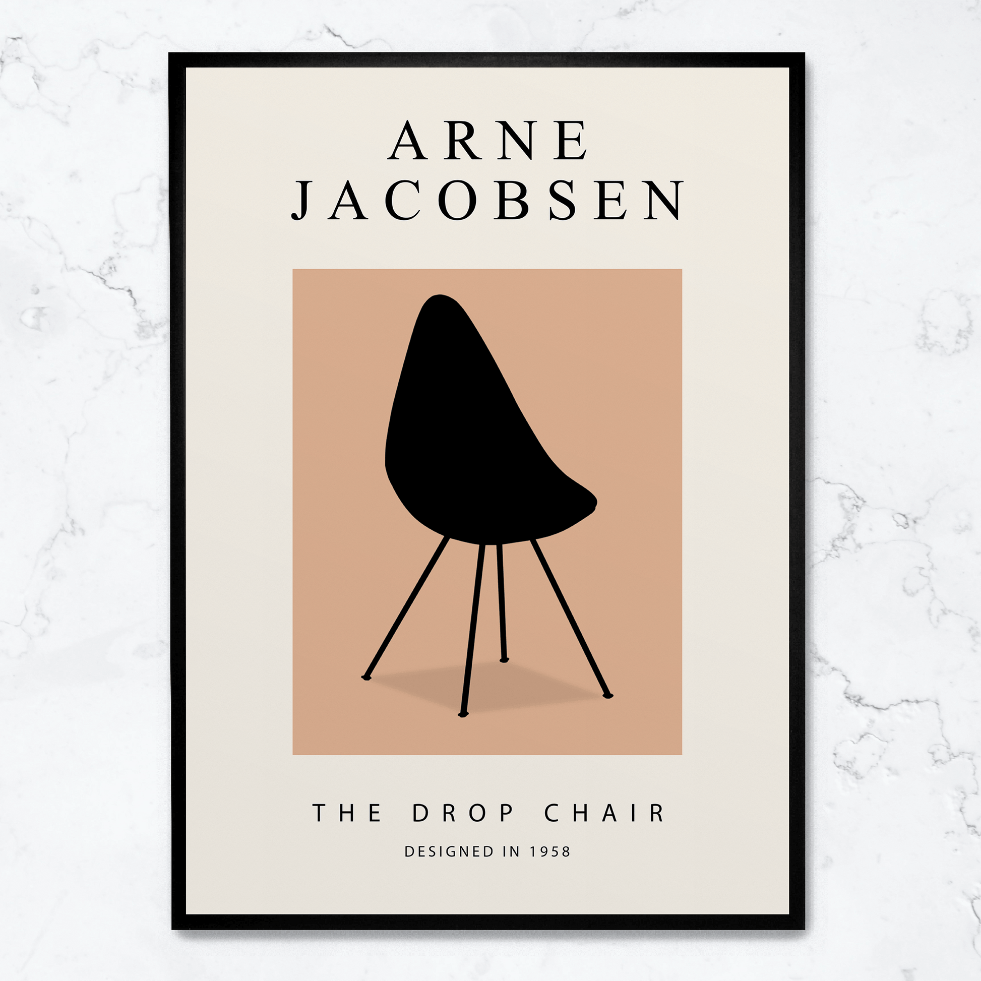 The Drop Chair | Muurdecoratie Poster | Moderne Kunst | Stoelontwerp Woonkamer | Wanddecoratie Prent