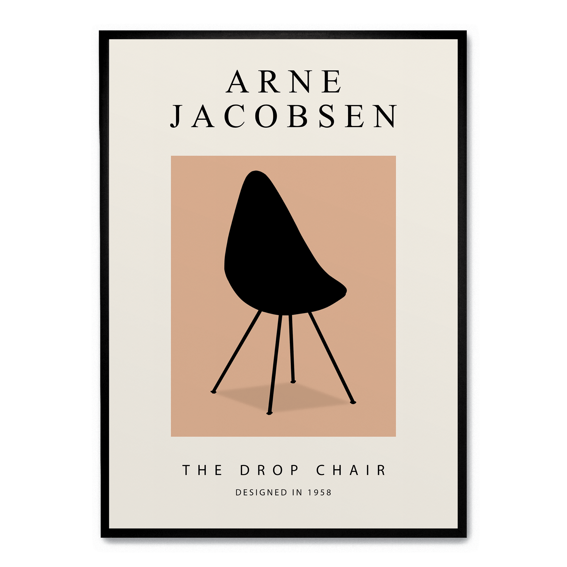 The Drop Chair | Muurdecoratie Poster | Moderne Kunst | Stoelontwerp Woonkamer | Wanddecoratie Prent