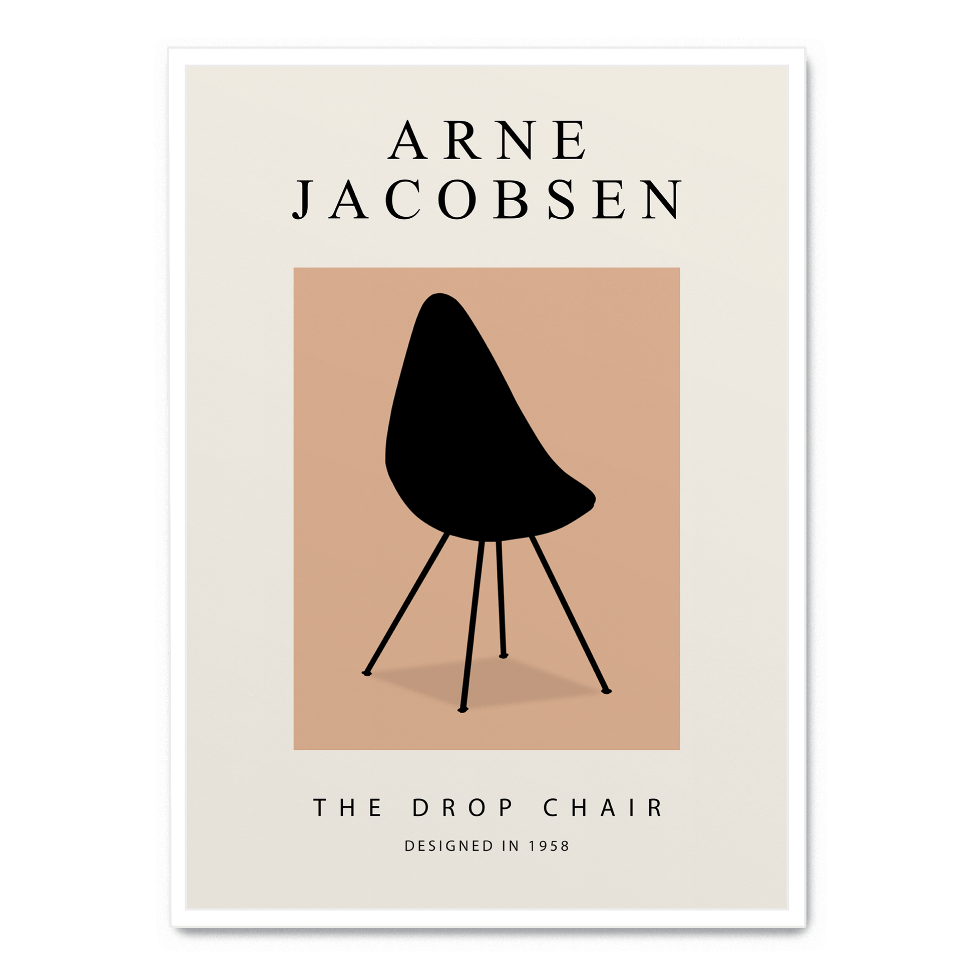 The Drop Chair | Muurdecoratie Poster | Moderne Kunst | Stoelontwerp Woonkamer | Wanddecoratie Prent