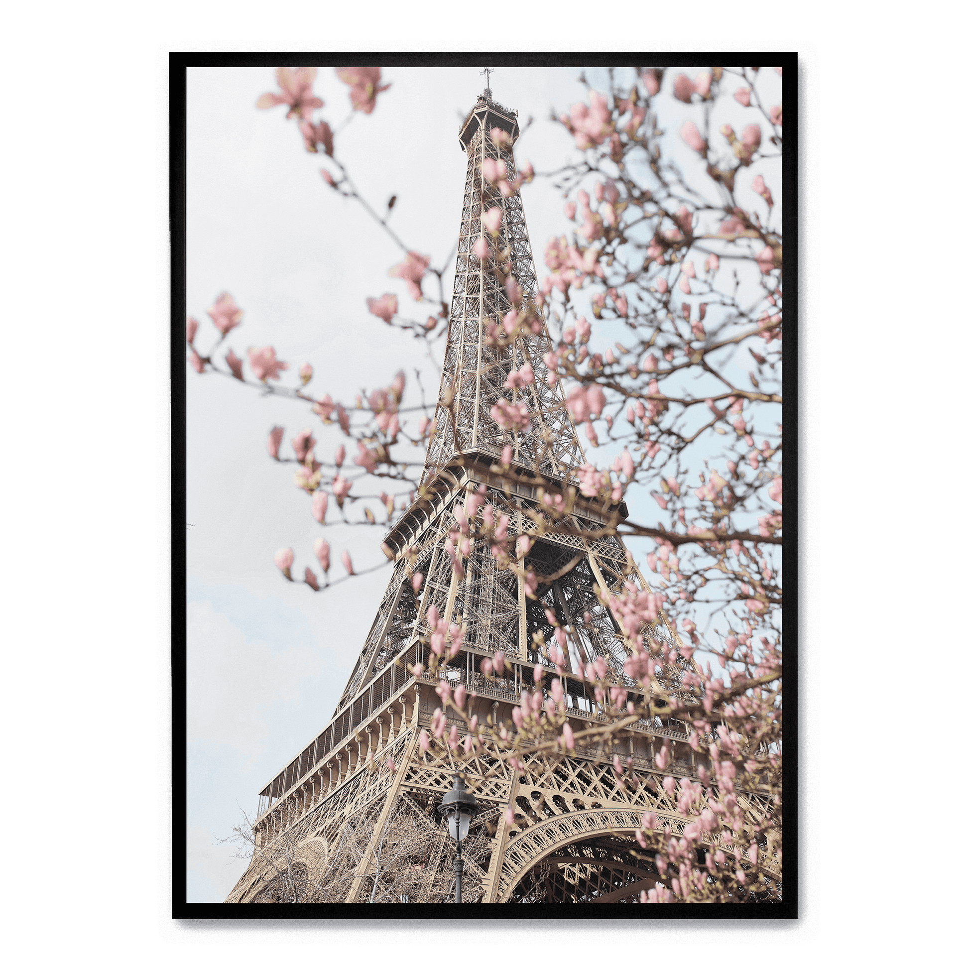 Eiffel Tower with Flowers poster | Muurdecoratie | Wanddecoratie kunst | Artistiek bloemen ontwerp
