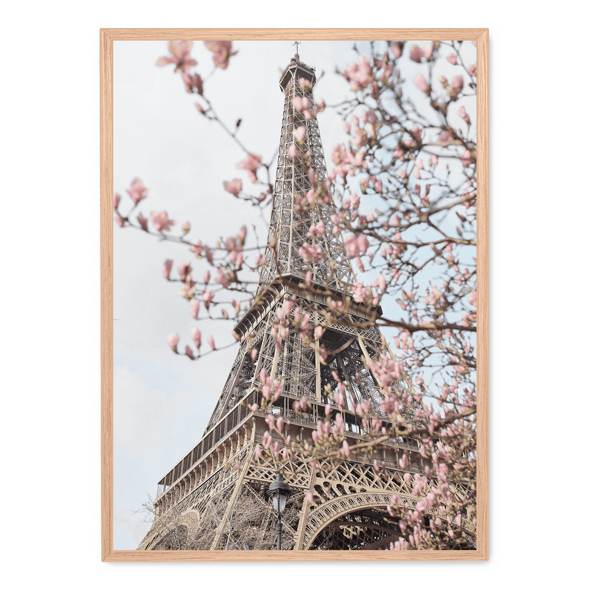 Eiffel Tower with Flowers poster | Muurdecoratie | Wanddecoratie kunst | Artistiek bloemen ontwerp