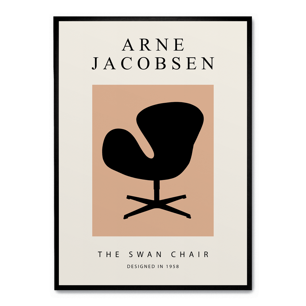 The Swan Chair | Wanddecoratie | Mid-Century Modern | Muurdecoratie voor Huis & Tuin | Posters & Visuele Kunst