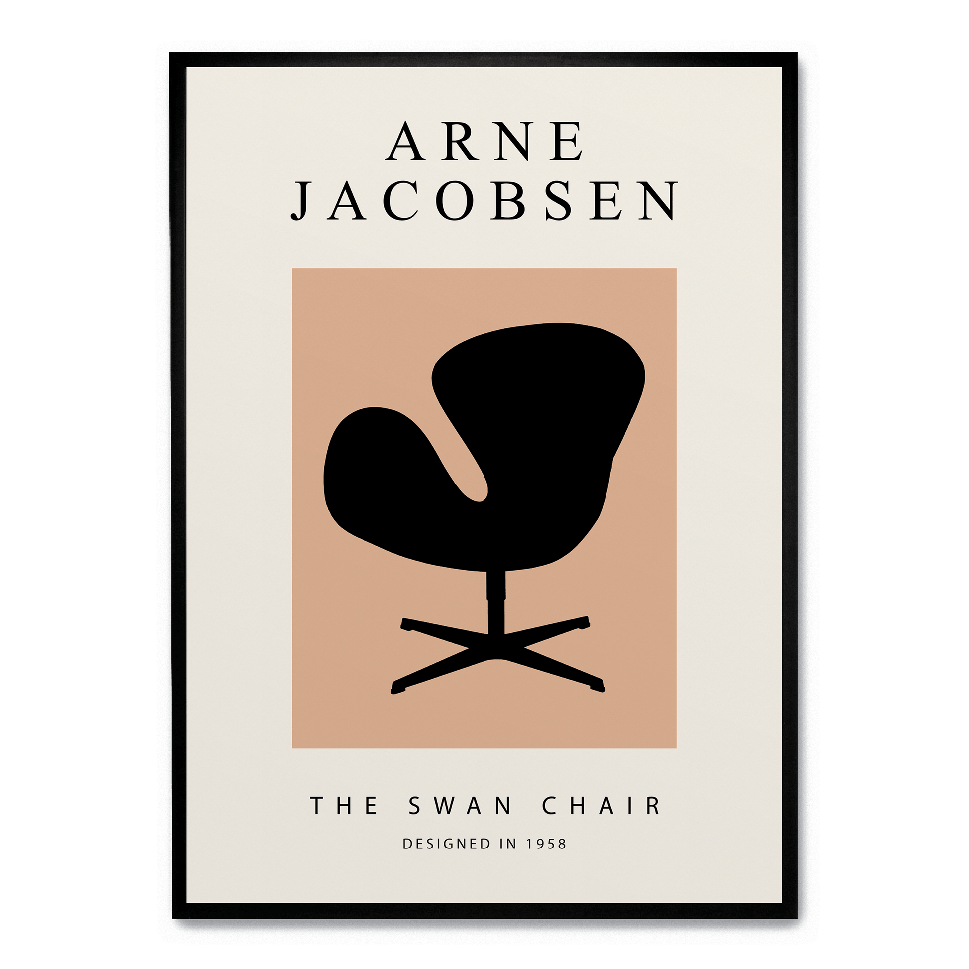 The Swan Chair | Wanddecoratie | Mid-Century Modern | Muurdecoratie voor Huis & Tuin | Posters & Visuele Kunst