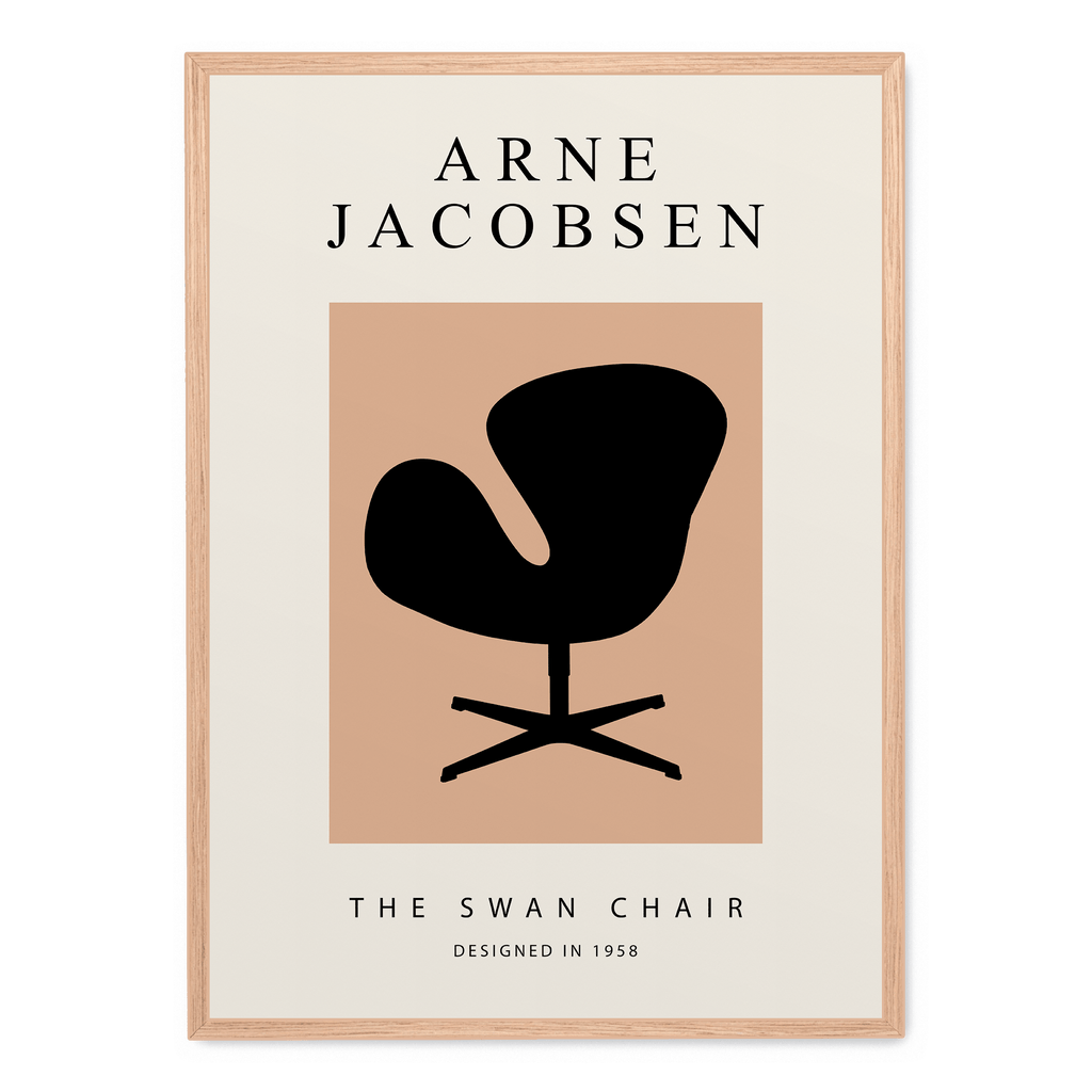 The Swan Chair | Wanddecoratie | Mid-Century Modern | Muurdecoratie voor Huis & Tuin | Posters & Visuele Kunst