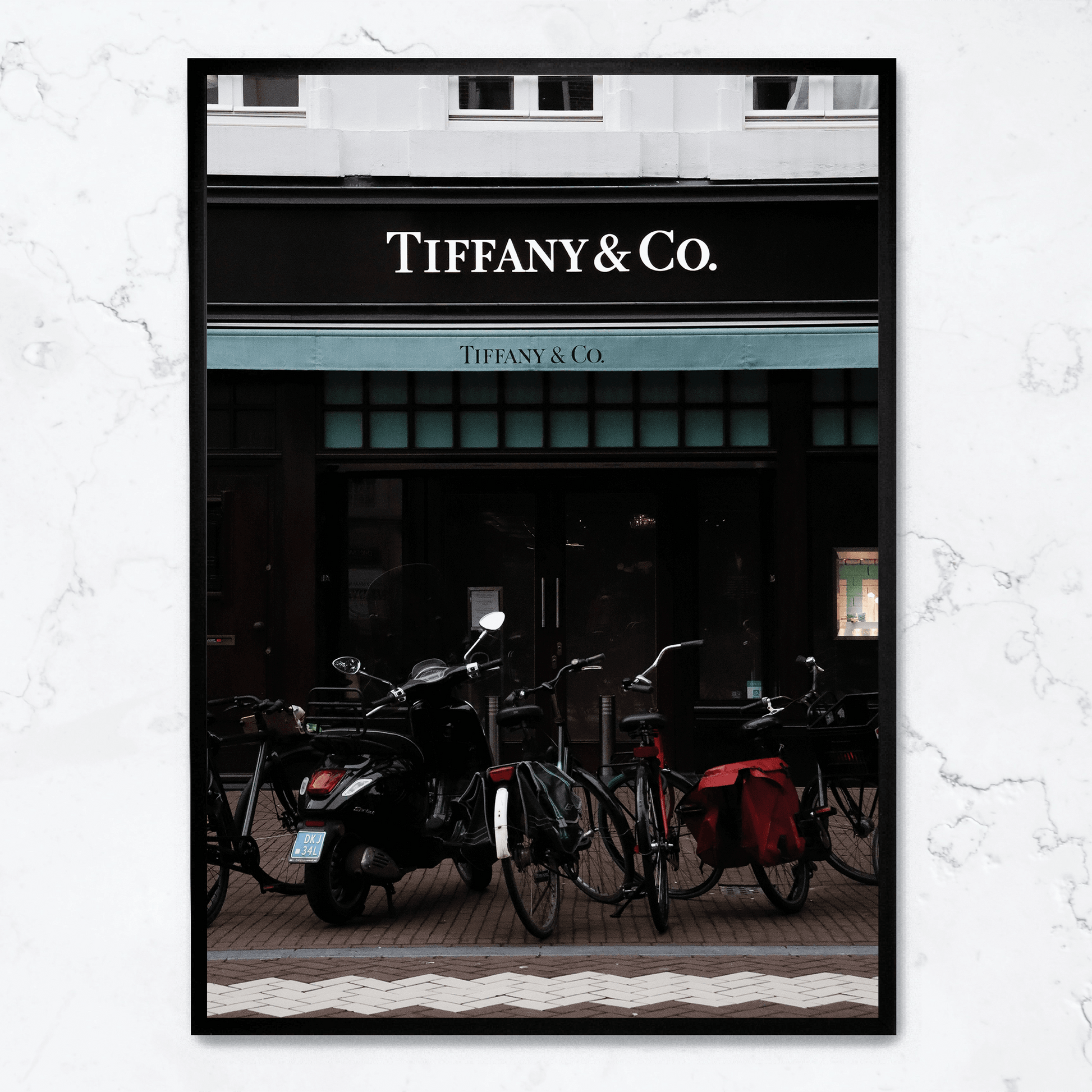 Tiffany & Bicycles Poster | Muurdecoratie | Wanddecoratie Kunst voor Huis | Posters & Schilderijen Wand Decor