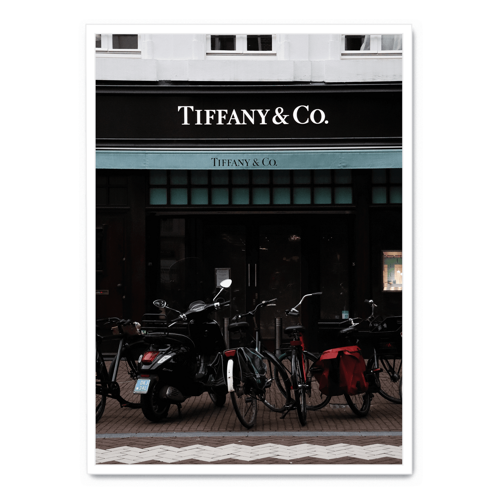 Tiffany & Bicycles Poster | Muurdecoratie | Wanddecoratie Kunst voor Huis | Posters & Schilderijen Wand Decor