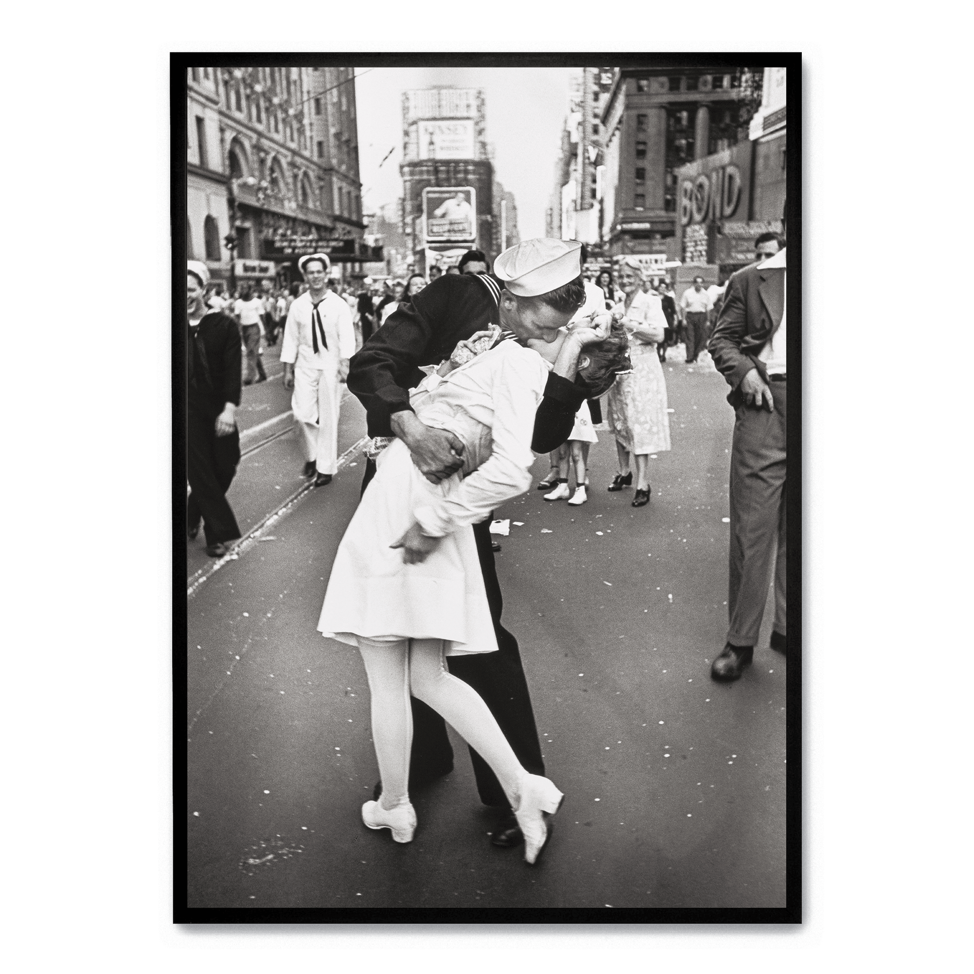 V-J Day Celebration | Times Square Kiss | Zwart Wit Poster Muurdecoratie | Iconische Fotografie Wanddecoratie | Unieke Slaapkamer, Woonkamer, Kantoor Poster Schilderijen