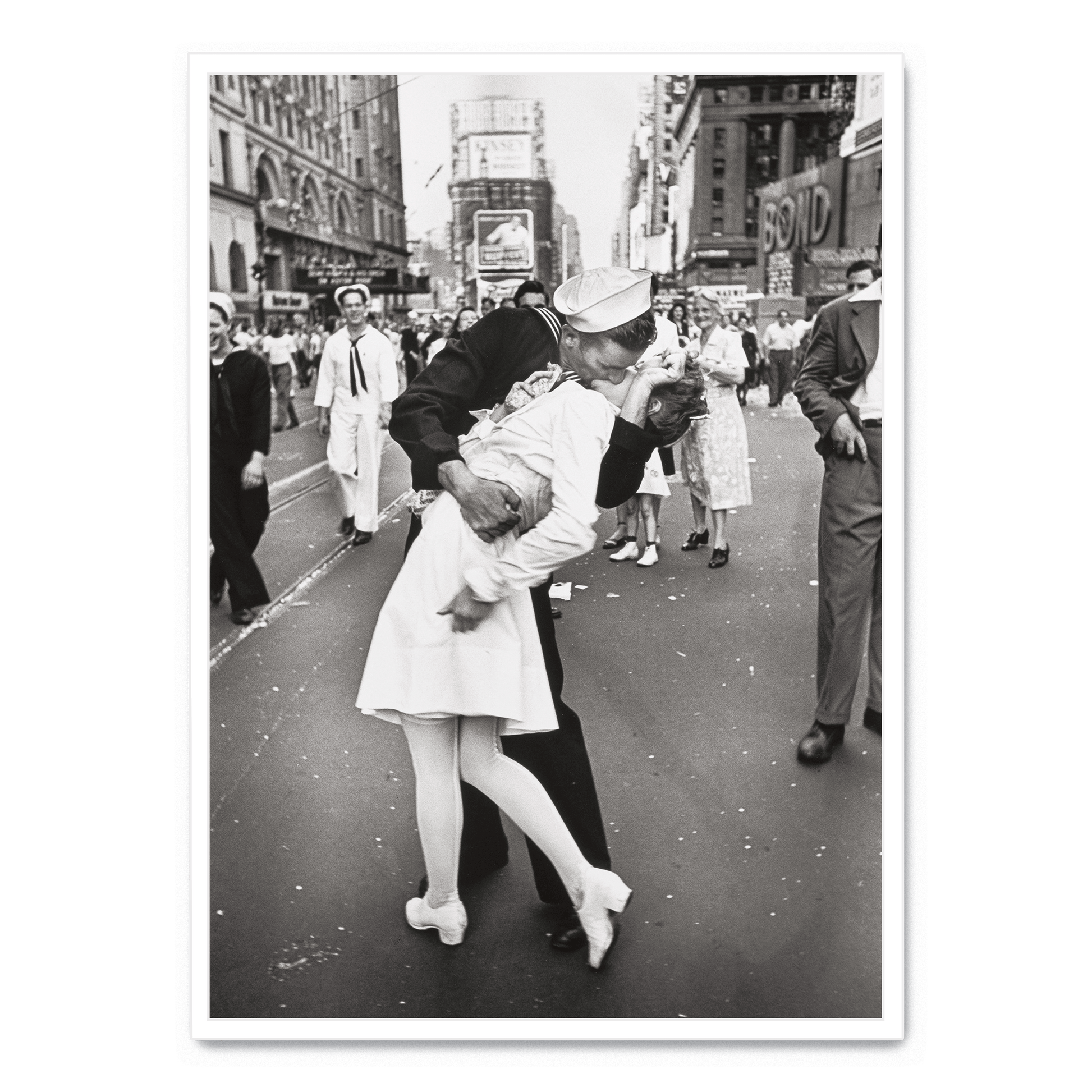 V-J Day Celebration | Times Square Kiss | Zwart Wit Poster Muurdecoratie | Iconische Fotografie Wanddecoratie | Unieke Slaapkamer, Woonkamer, Kantoor Poster Schilderijen