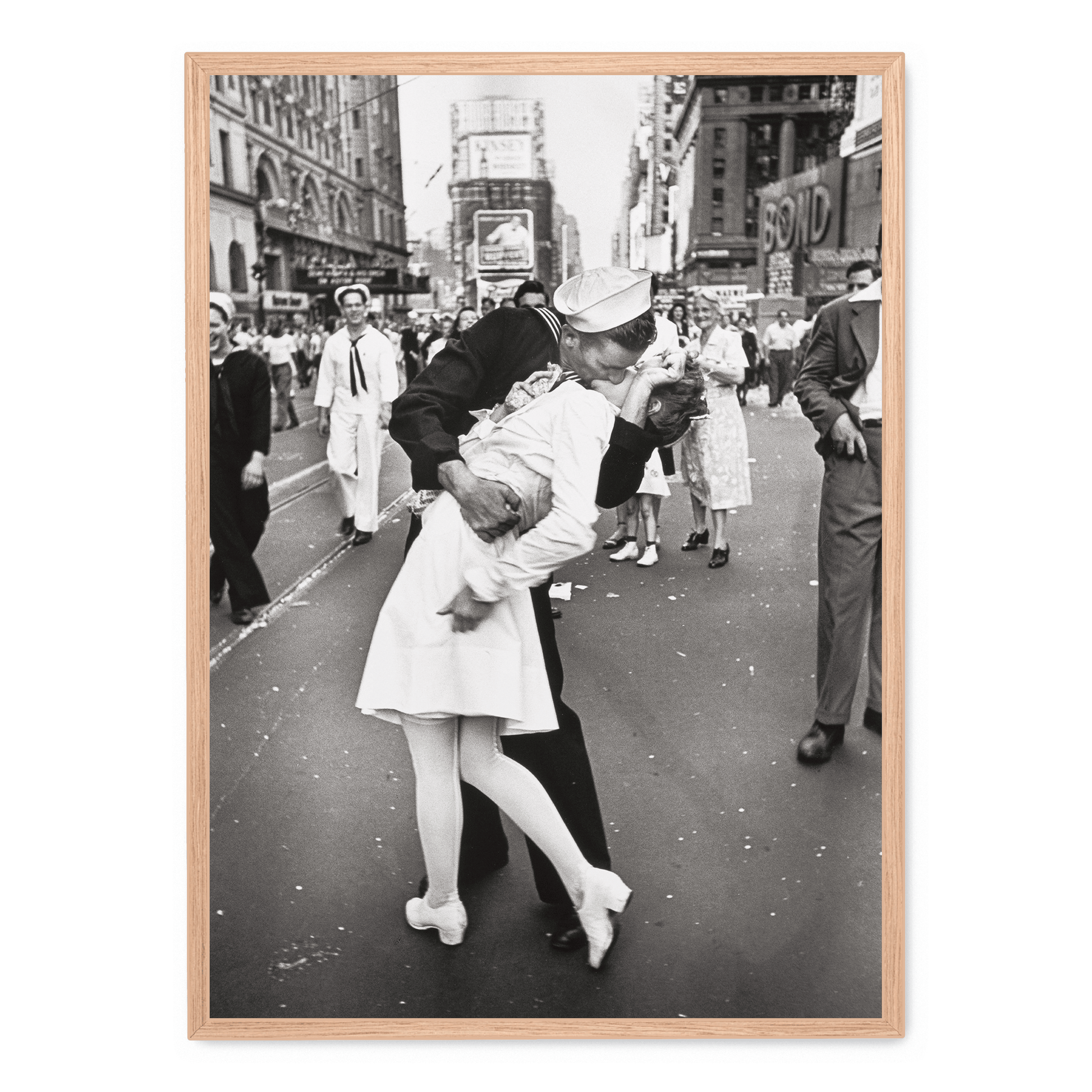 V-J Day Celebration | Times Square Kiss | Zwart Wit Poster Muurdecoratie | Iconische Fotografie Wanddecoratie | Unieke Slaapkamer, Woonkamer, Kantoor Poster Schilderijen