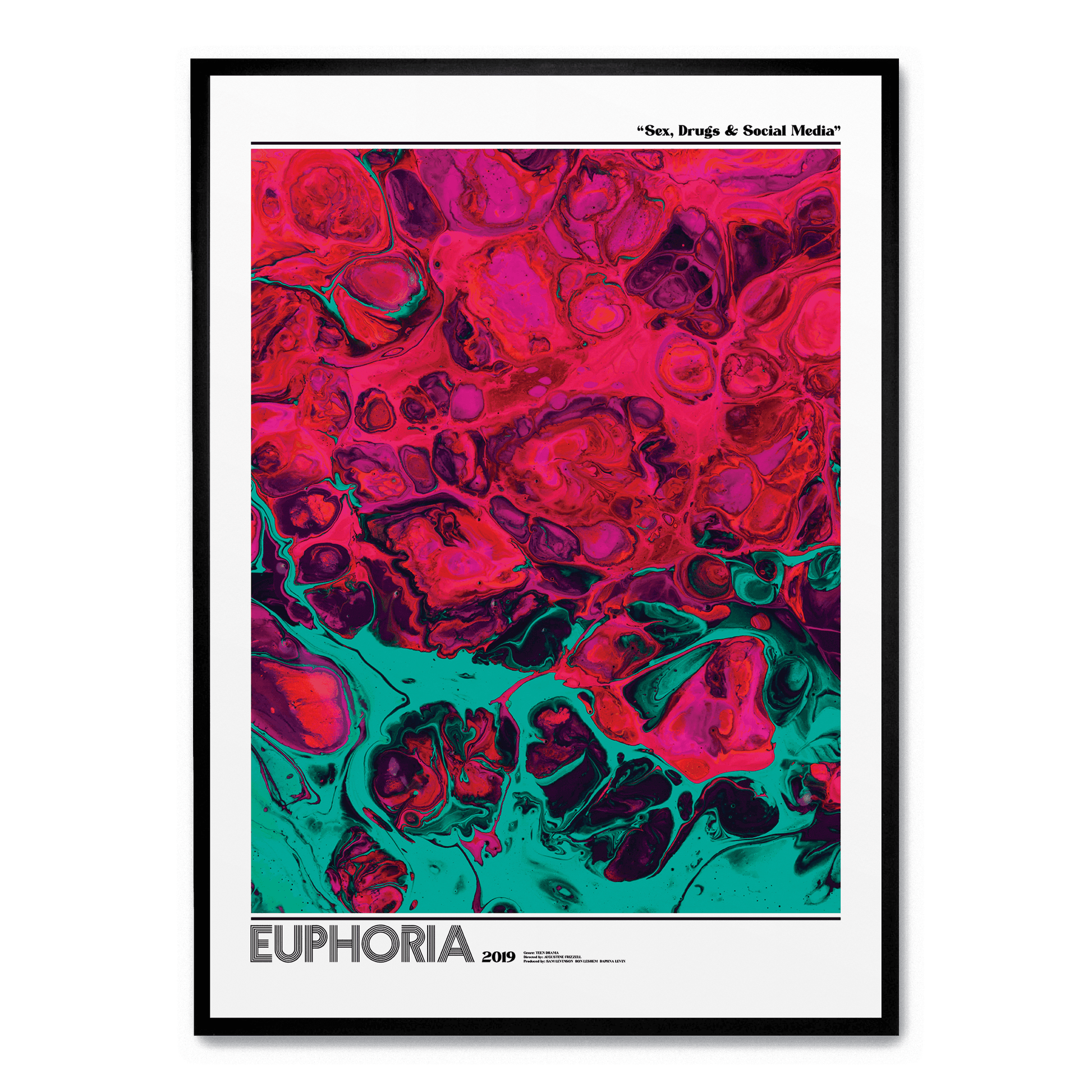 Euphoria TV Series Poster | Iconische Visuele Wanddecoratie | 2019 Editie | Muurdecoratie voor Huis