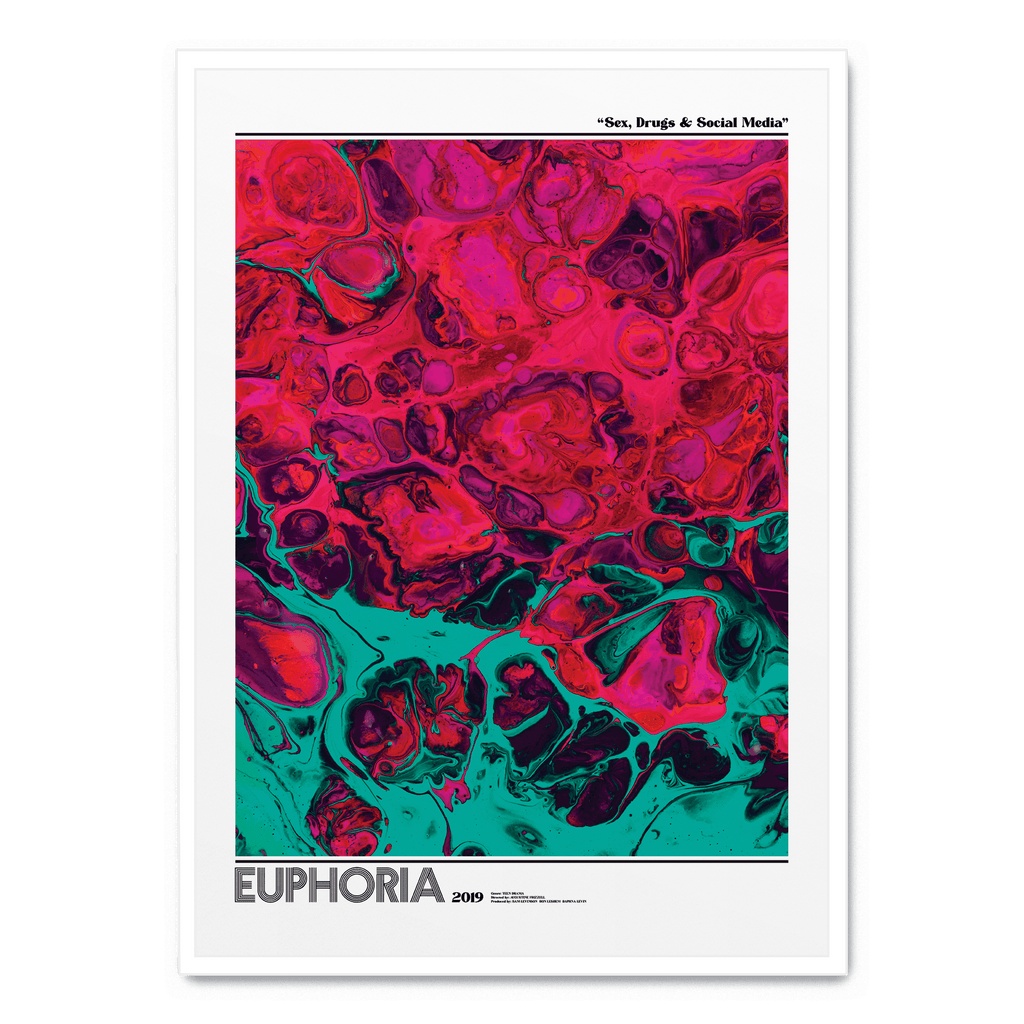 Euphoria TV Series Poster | Iconische Visuele Wanddecoratie | 2019 Editie | Muurdecoratie voor Huis