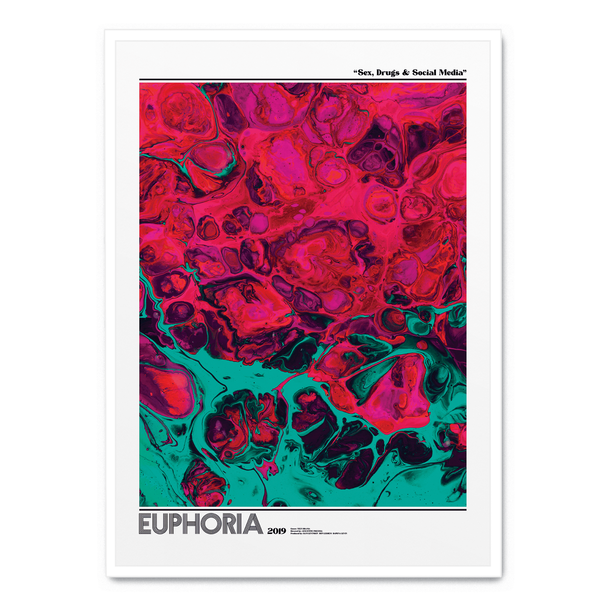 Euphoria TV Series Poster | Iconische Visuele Wanddecoratie | 2019 Editie | Muurdecoratie voor Huis