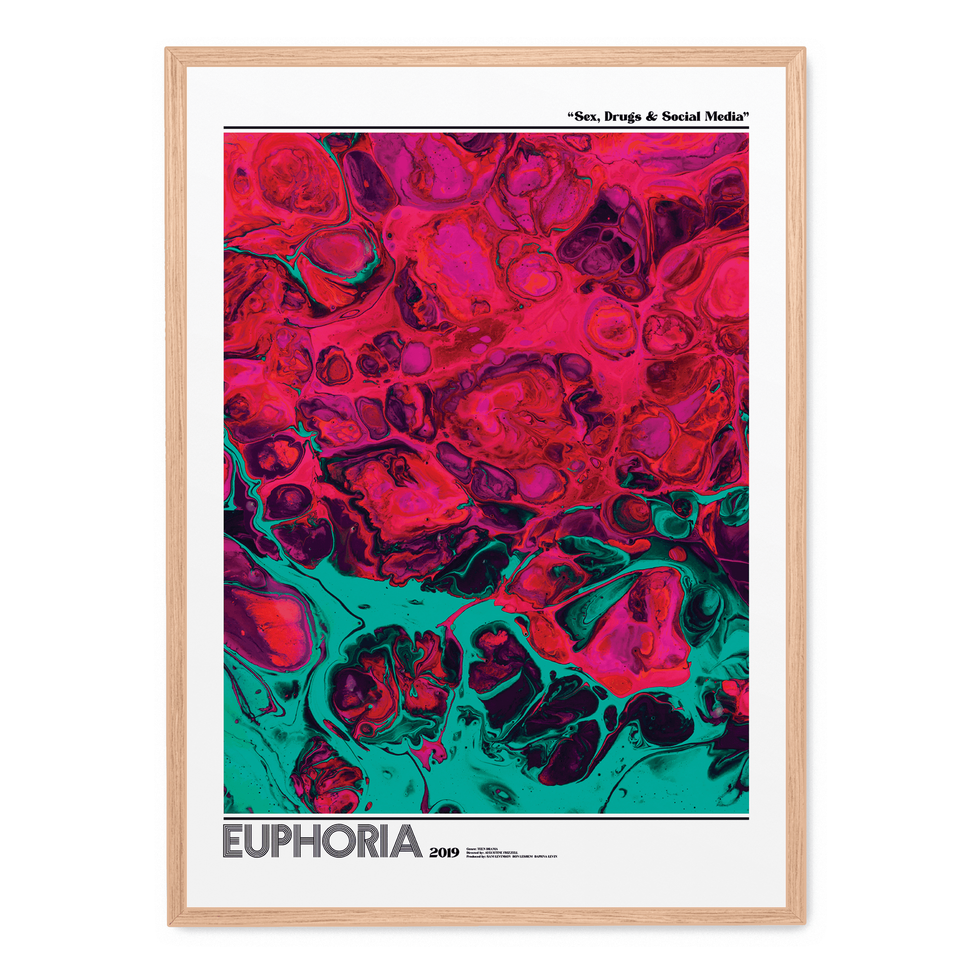 Euphoria TV Series Poster | Iconische Visuele Wanddecoratie | 2019 Editie | Muurdecoratie voor Huis