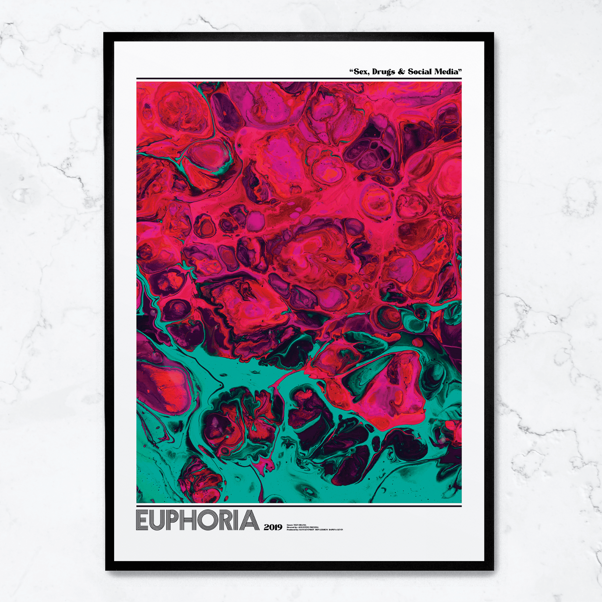 Euphoria TV Series Poster | Iconische Visuele Wanddecoratie | 2019 Editie | Muurdecoratie voor Huis
