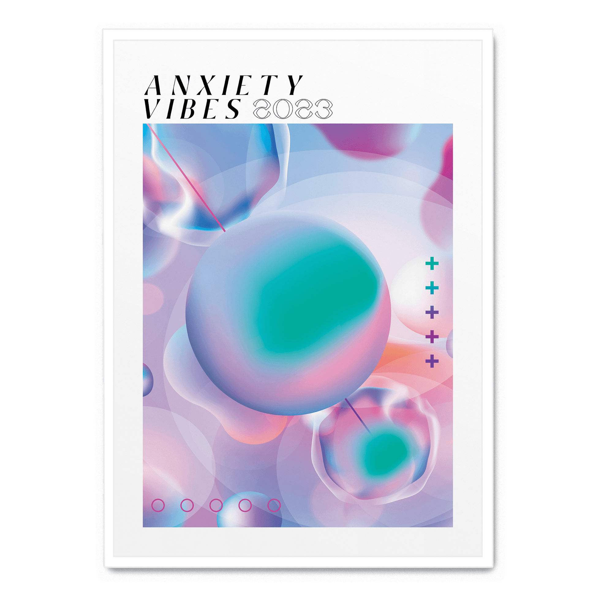 Anxiety Vibes | Modern Abstracte Wanddecoratie | Muurdecoratie voor Mentale Gezondheid | Poster Kunst