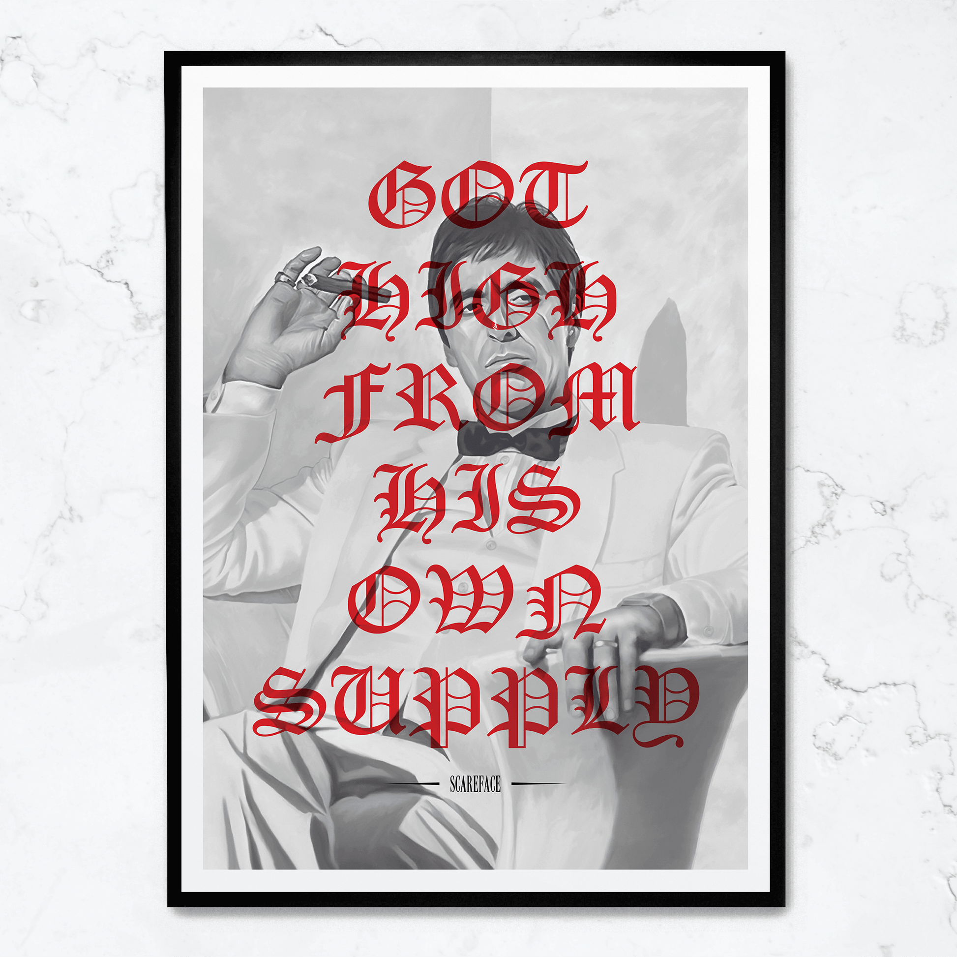 Scarface Poster | Tony Montana Muurdecoratie | Film Wanddecoratie | Iconische Cinema Posters | Kunst