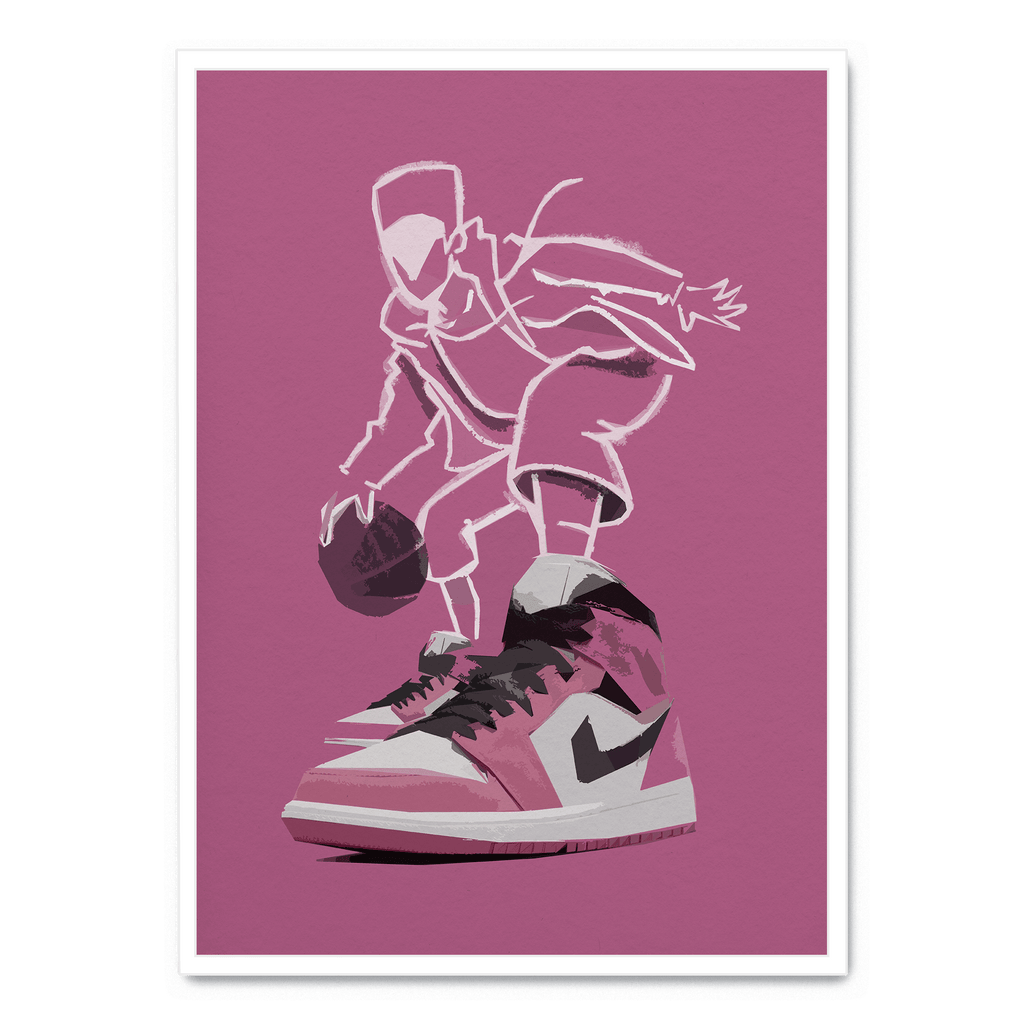 Nike Air Jordan Berry | Muurdecoratie | Wanddecoratie | Posters | Schilderijen | Canvas kunst voor basketball fans