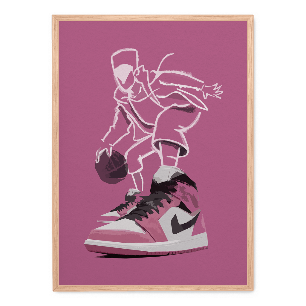 Nike Air Jordan Berry | Muurdecoratie | Wanddecoratie | Posters | Schilderijen | Canvas kunst voor basketball fans