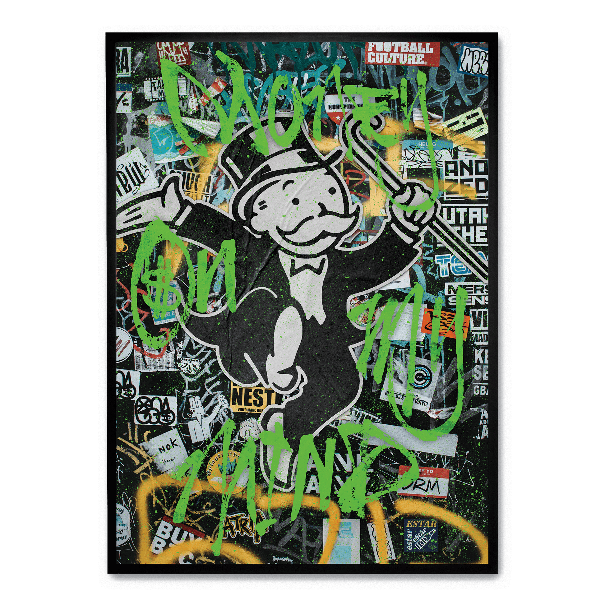 Money On My Mind Muurdecoratie | Inspirerend Schilderij | Kleurrijke Wanddecoratie | Creatief Ontwerp | Motivatie Poster | Office of Slaapkamer Kunst | Posters voor Thuis | Ongeframed