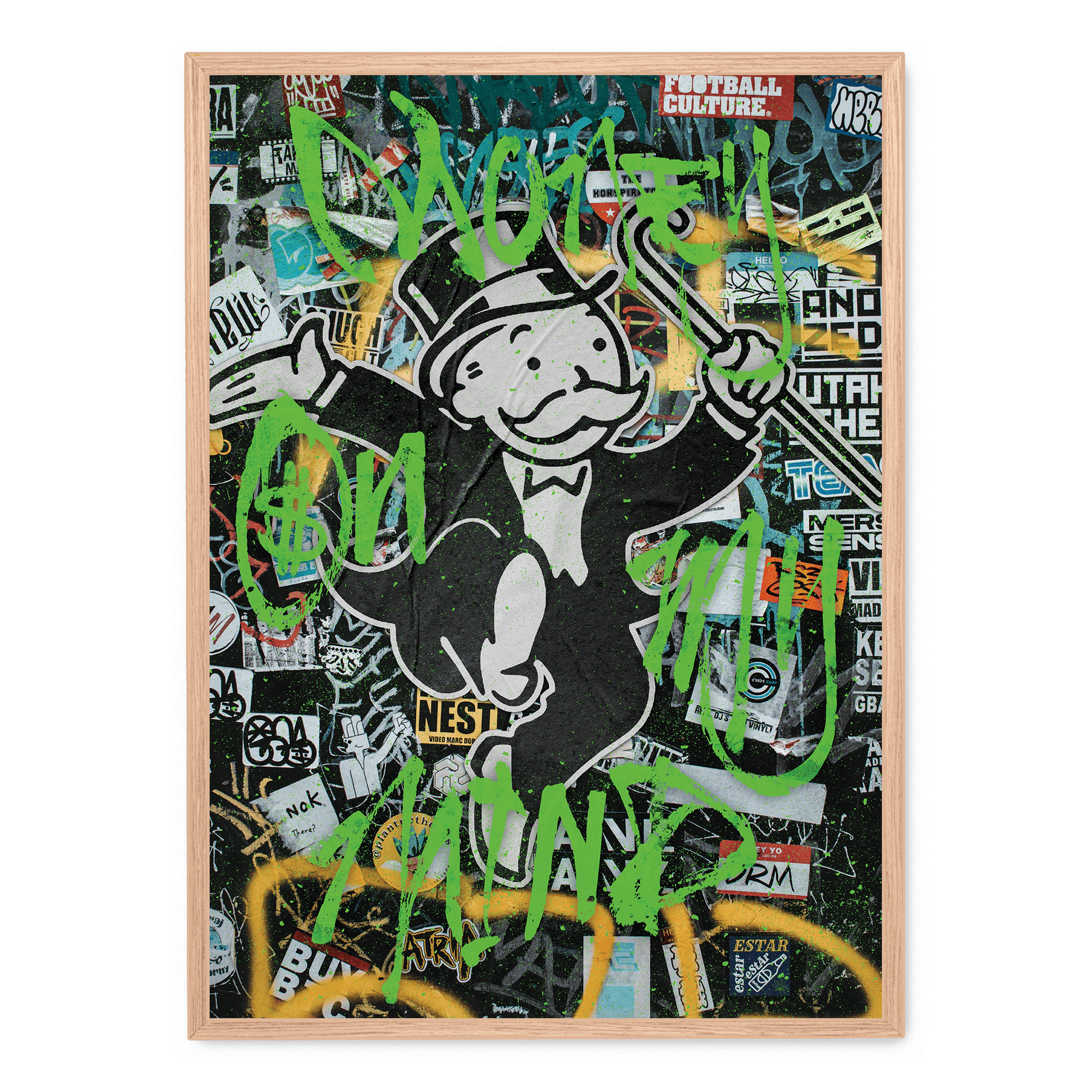 Money On My Mind Muurdecoratie | Inspirerend Schilderij | Kleurrijke Wanddecoratie | Creatief Ontwerp | Motivatie Poster | Office of Slaapkamer Kunst | Posters voor Thuis | Ongeframed