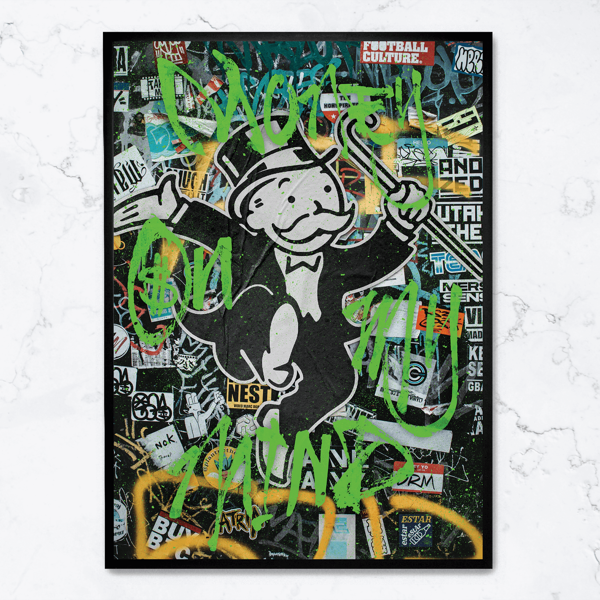 Money On My Mind Muurdecoratie | Inspirerend Schilderij | Kleurrijke Wanddecoratie | Creatief Ontwerp | Motivatie Poster | Office of Slaapkamer Kunst | Posters voor Thuis | Ongeframed