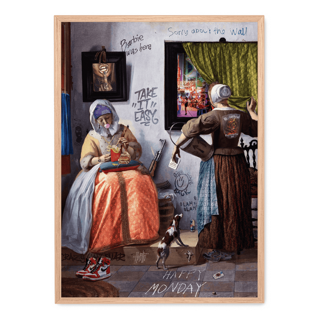 Happy Monday Poster | Muurdecoratie met Inspirerende Boodschap | Motivatie & Positieve Energie | Wanddecoratie voor Woonkamer of Kantoor