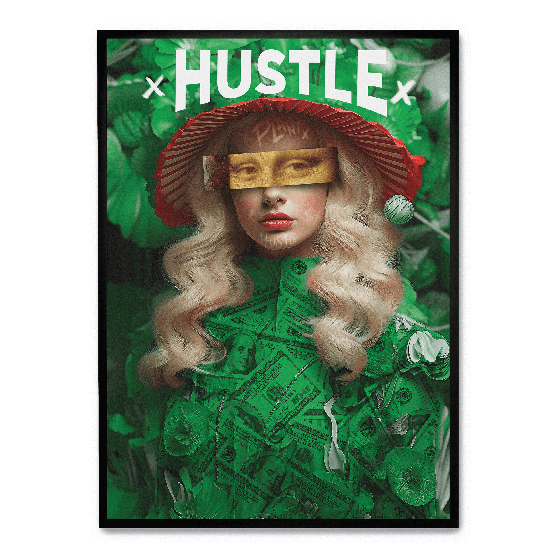 Hustle Poster | Inspirerende Zwart-wit Typografie | Muurdecoratie voor Thuis & Kantoor | Motivatie Wanddecoratie | Moderne Posters
