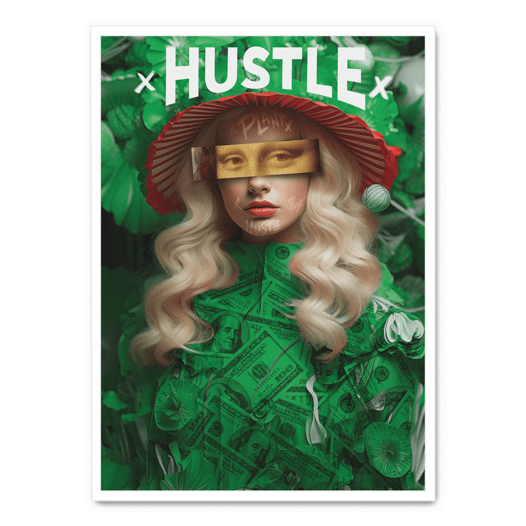 Hustle Poster | Inspirerende Zwart-wit Typografie | Muurdecoratie voor Thuis & Kantoor | Motivatie Wanddecoratie | Moderne Posters