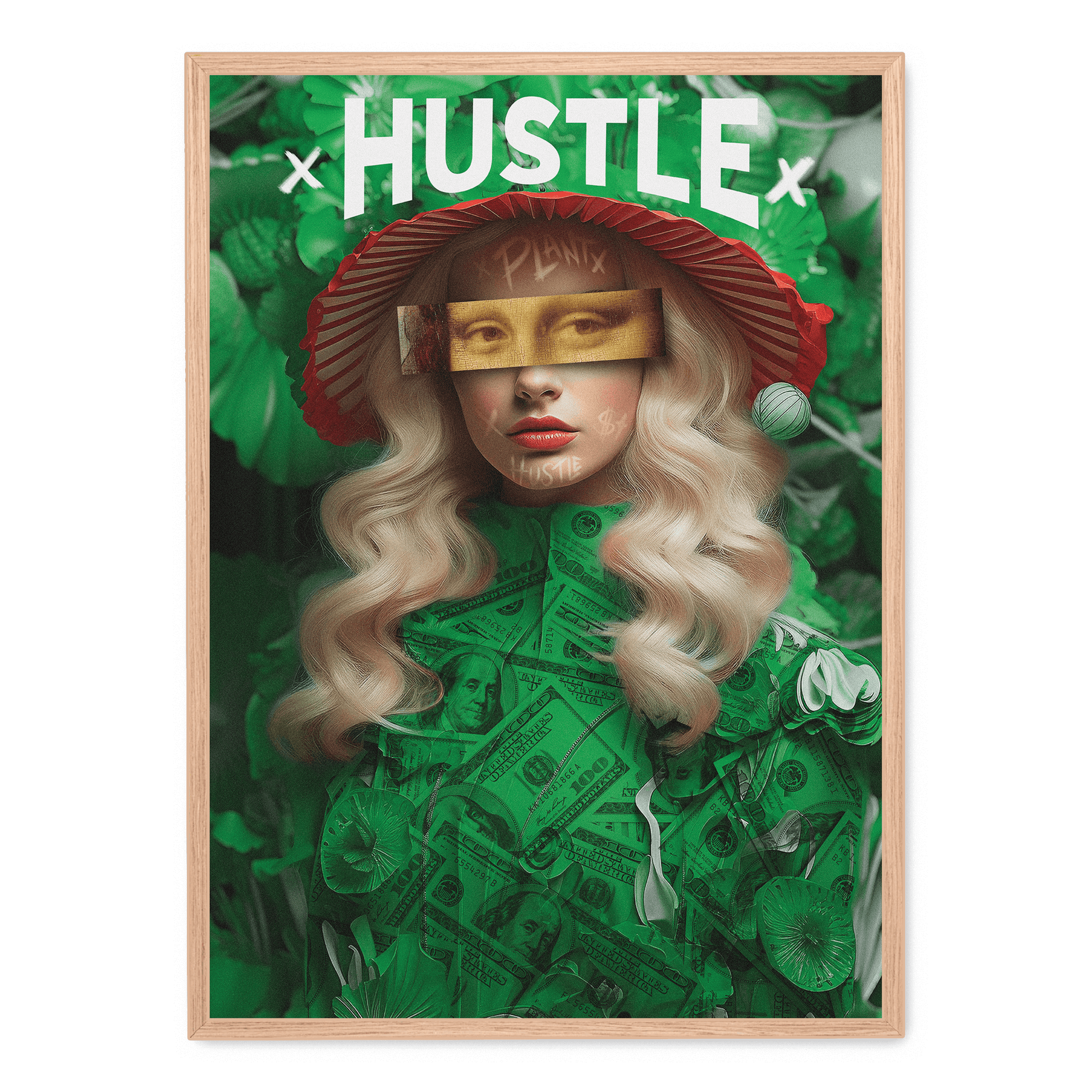 Hustle Poster | Inspirerende Zwart-wit Typografie | Muurdecoratie voor Thuis & Kantoor | Motivatie Wanddecoratie | Moderne Posters