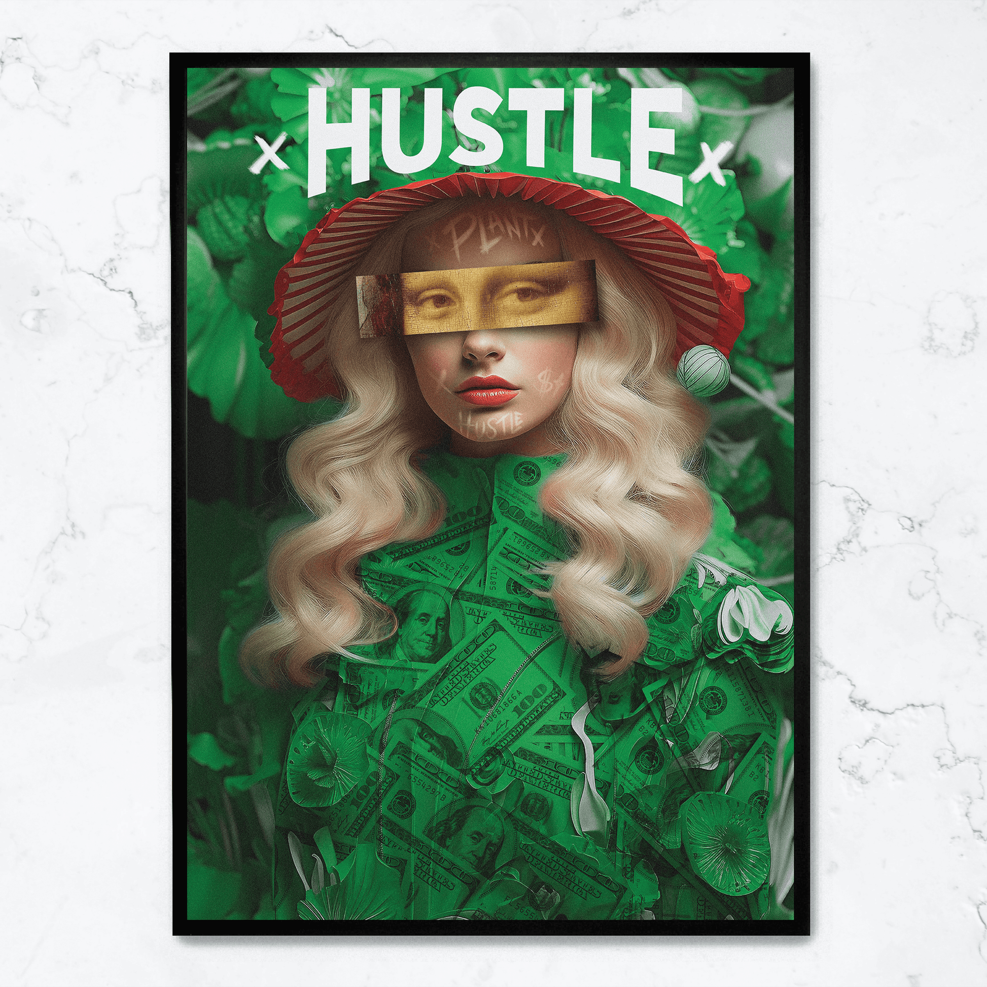Hustle Poster | Inspirerende Zwart-wit Typografie | Muurdecoratie voor Thuis & Kantoor | Motivatie Wanddecoratie | Moderne Posters