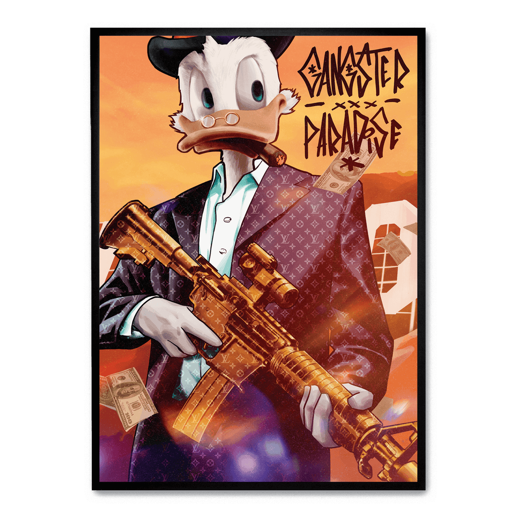 Gangster Paradise | Muurdecoratie | Urban Art Poster | Street Scene Wanddecoratie | Vibrant Print | Home & Office Decor