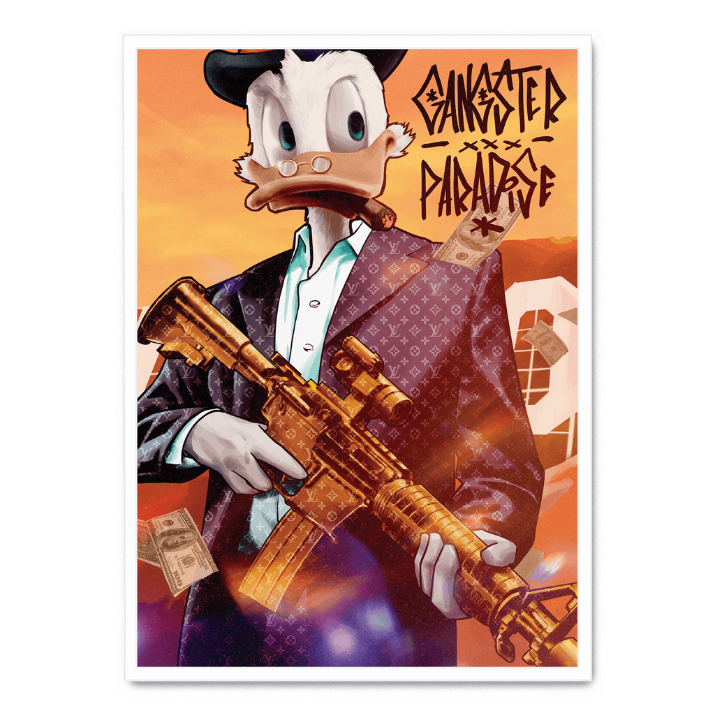 Gangster Paradise | Muurdecoratie | Urban Art Poster | Street Scene Wanddecoratie | Vibrant Print | Home & Office Decor
