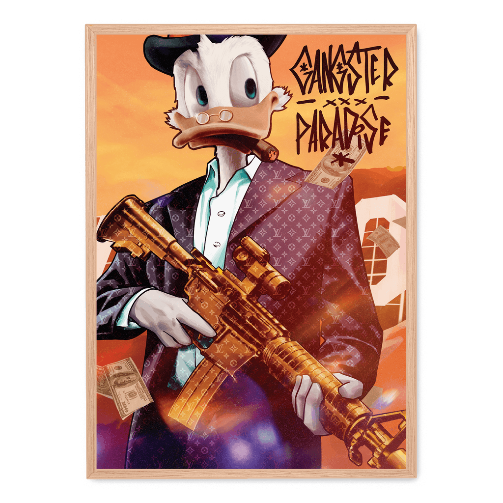Gangster Paradise | Muurdecoratie | Urban Art Poster | Street Scene Wanddecoratie | Vibrant Print | Home & Office Decor