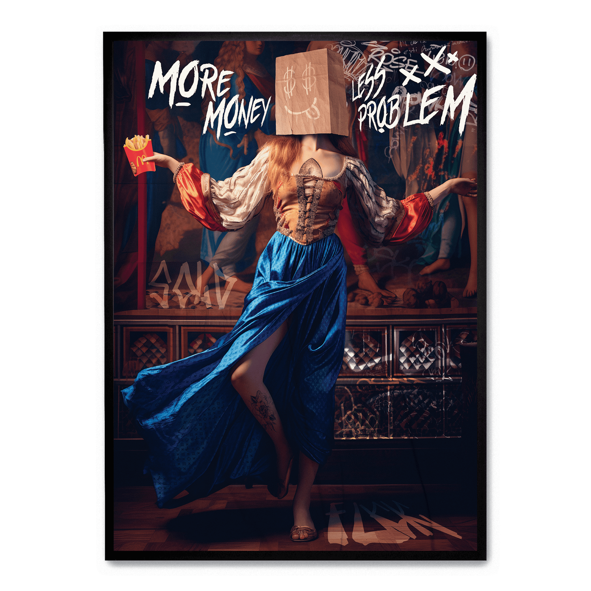 More Money Less Problem | Posters | Muurdecoratie | Wanddecoratie | Motivatie | Inspirerende Quote | Slaapkamer | Kantoor | Woonkamer | Modern Design