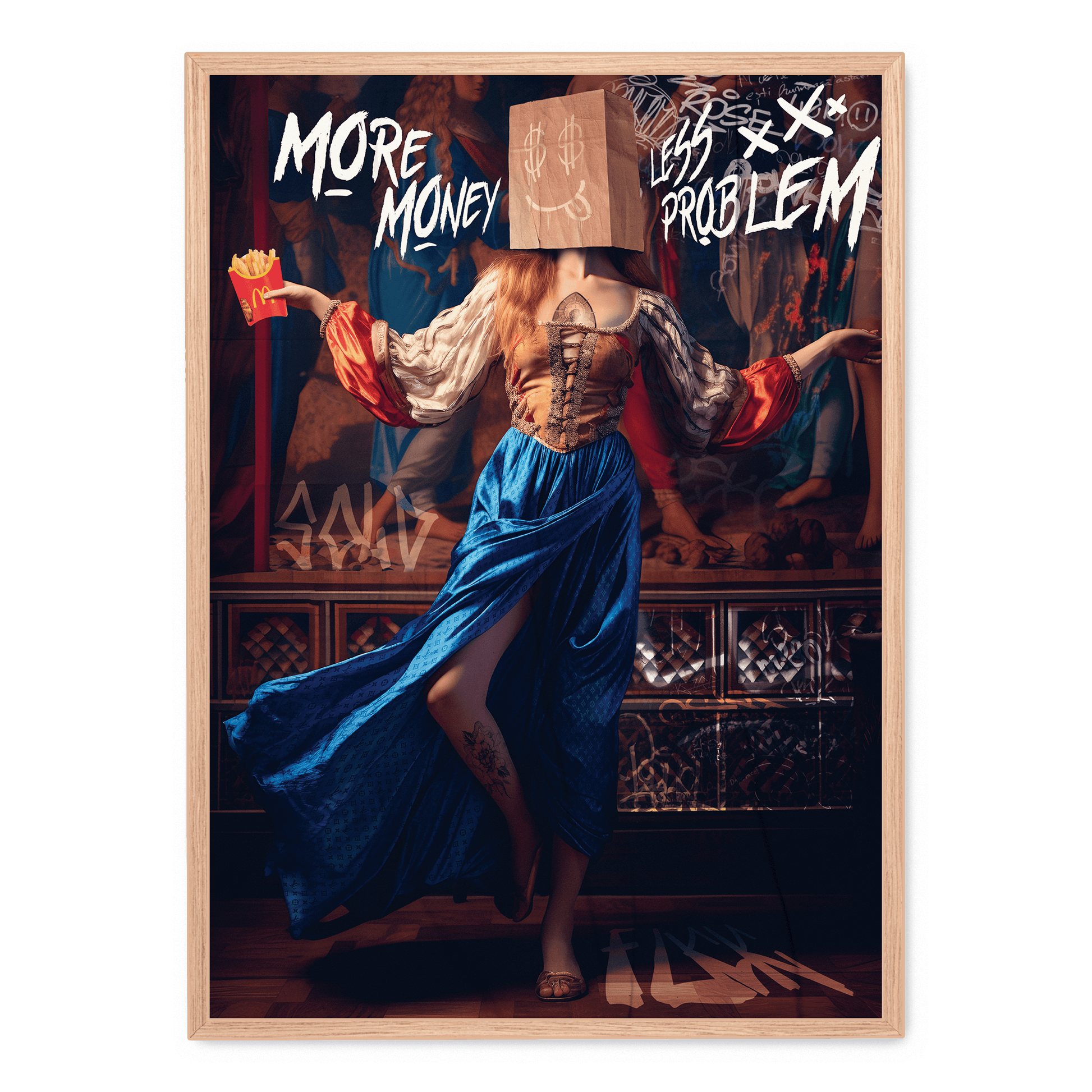 More Money Less Problem | Posters | Muurdecoratie | Wanddecoratie | Motivatie | Inspirerende Quote | Slaapkamer | Kantoor | Woonkamer | Modern Design