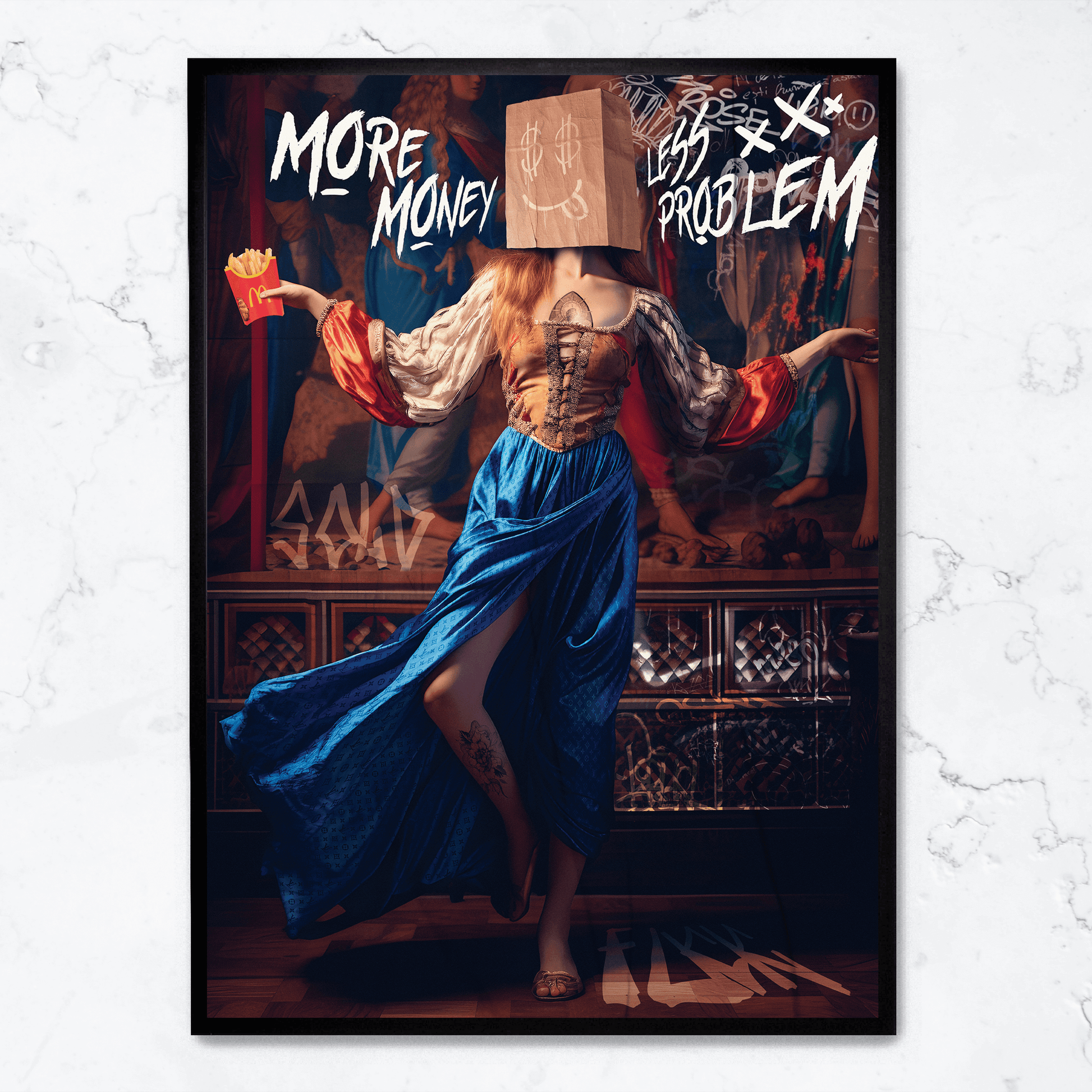 More Money Less Problem | Posters | Muurdecoratie | Wanddecoratie | Motivatie | Inspirerende Quote | Slaapkamer | Kantoor | Woonkamer | Modern Design