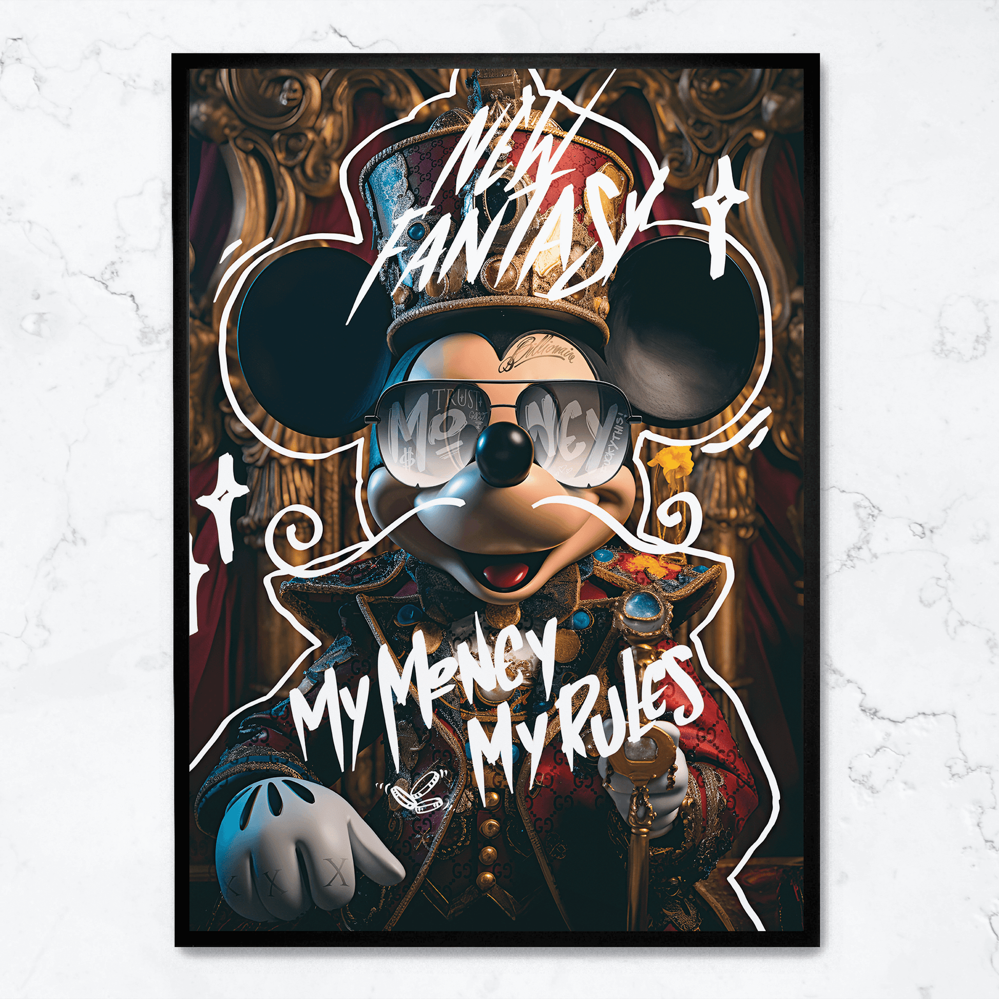 My Money My Rules | Canvas kunst | Muurdecoratie | Inspirerende Poster | Moderne Wanddecoratie | Motivatie Quote | Stijlvolle Muurdecoratie | Kantoor Decor | Slaapkamerdecoratie