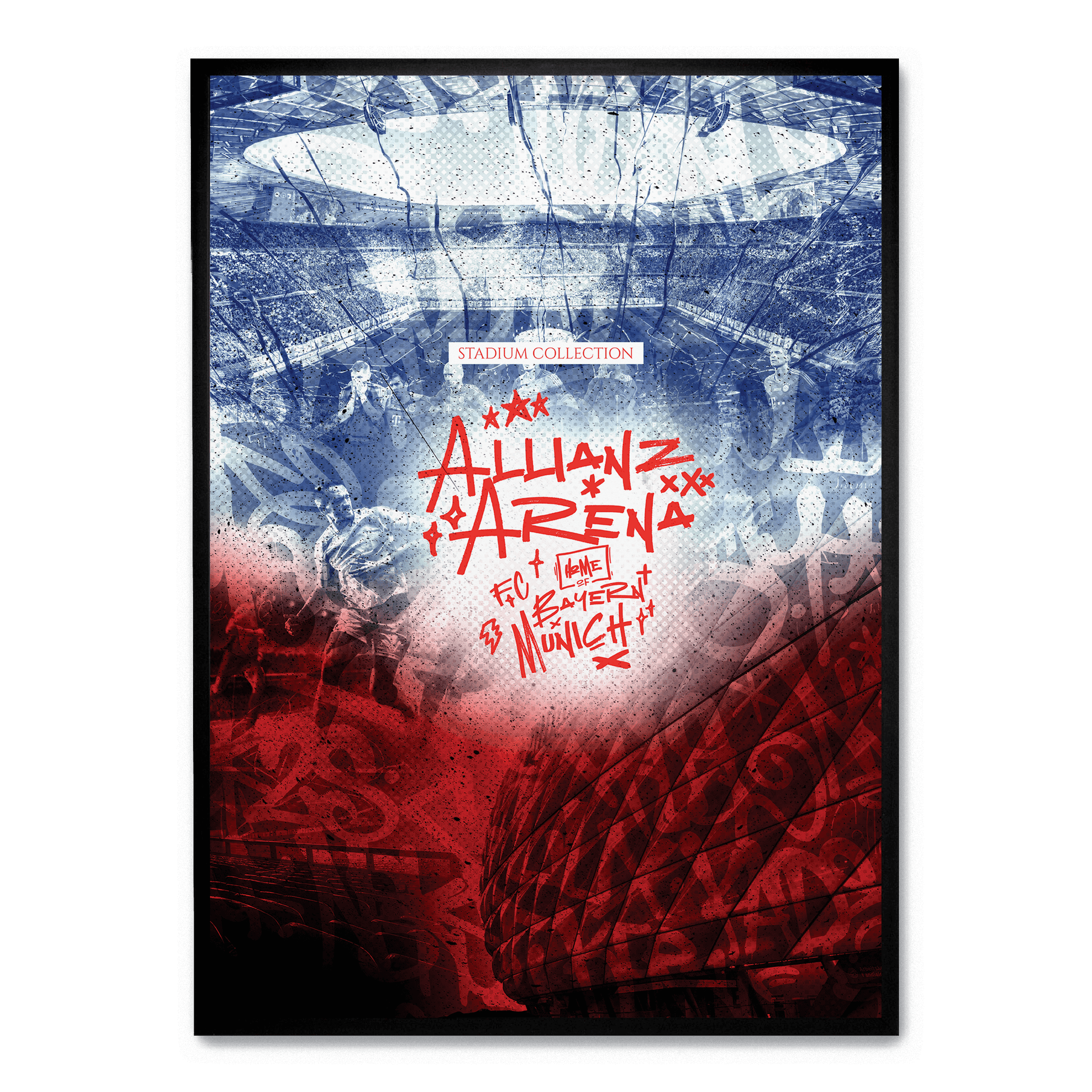 Allianz Arena Poster | Muurdecoratie Stadion | Schilderijen Voetbal | Wanddecoratie Huis en Kantoor