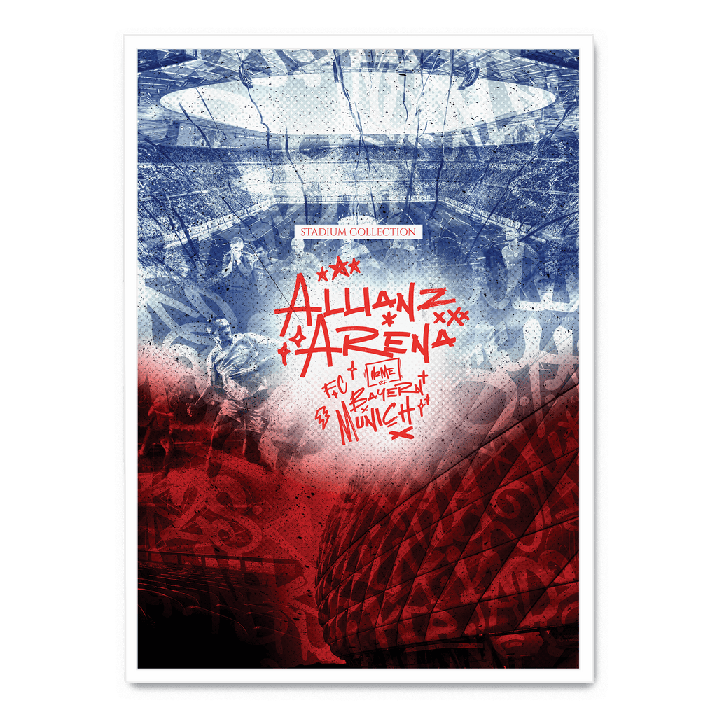 Allianz Arena Poster | Muurdecoratie Stadion | Schilderijen Voetbal | Wanddecoratie Huis en Kantoor