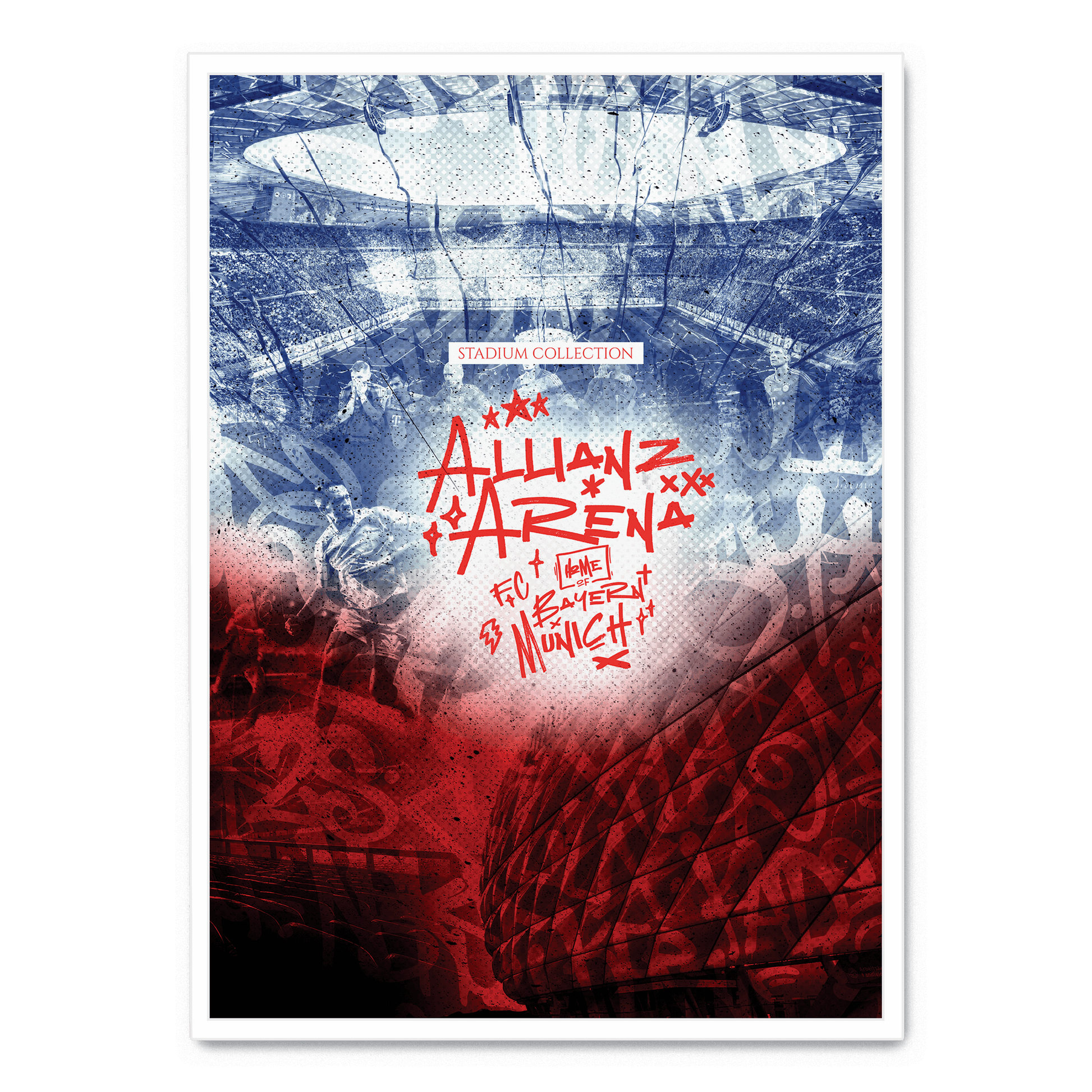 Allianz Arena Poster | Muurdecoratie Stadion | Schilderijen Voetbal | Wanddecoratie Huis en Kantoor