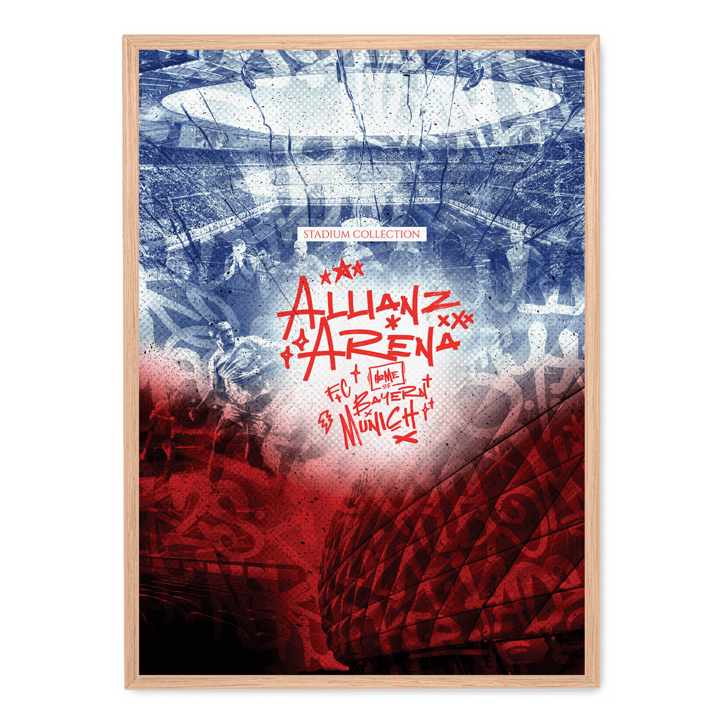 Allianz Arena Poster | Muurdecoratie Stadion | Schilderijen Voetbal | Wanddecoratie Huis en Kantoor