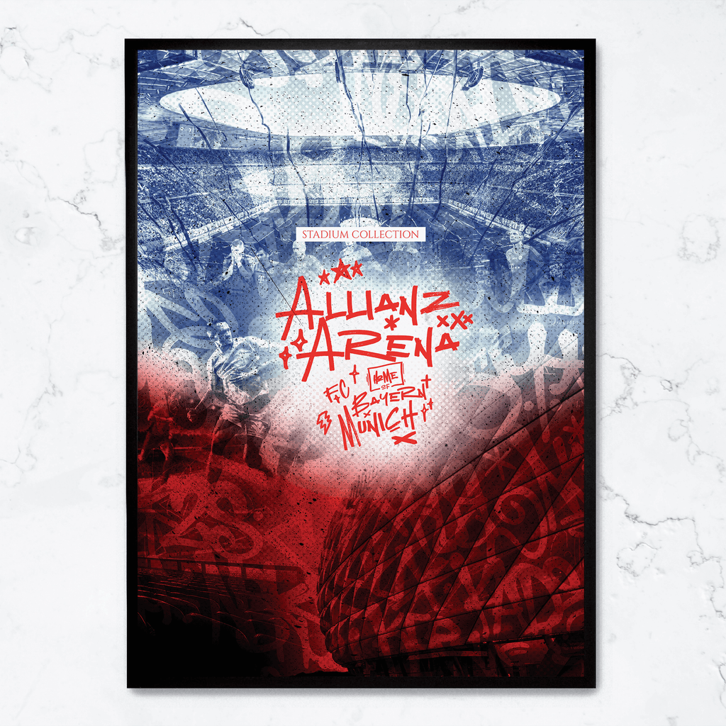 Allianz Arena Poster | Muurdecoratie Stadion | Schilderijen Voetbal | Wanddecoratie Huis en Kantoor