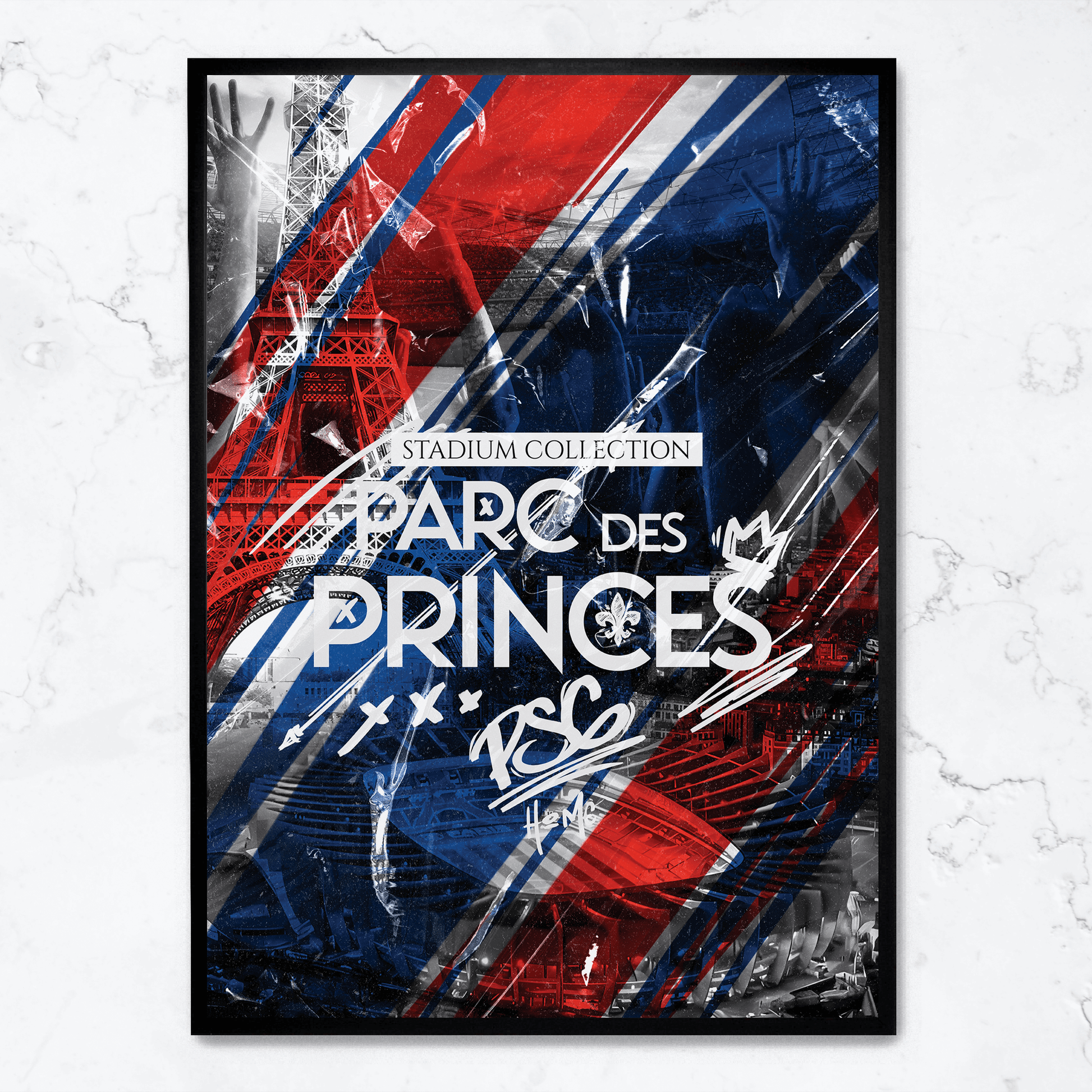 Parc des Princes Poster | Paris Stadion Kunst | Muurdecoratie voor Thuis | Wanddecoratie Schilderij