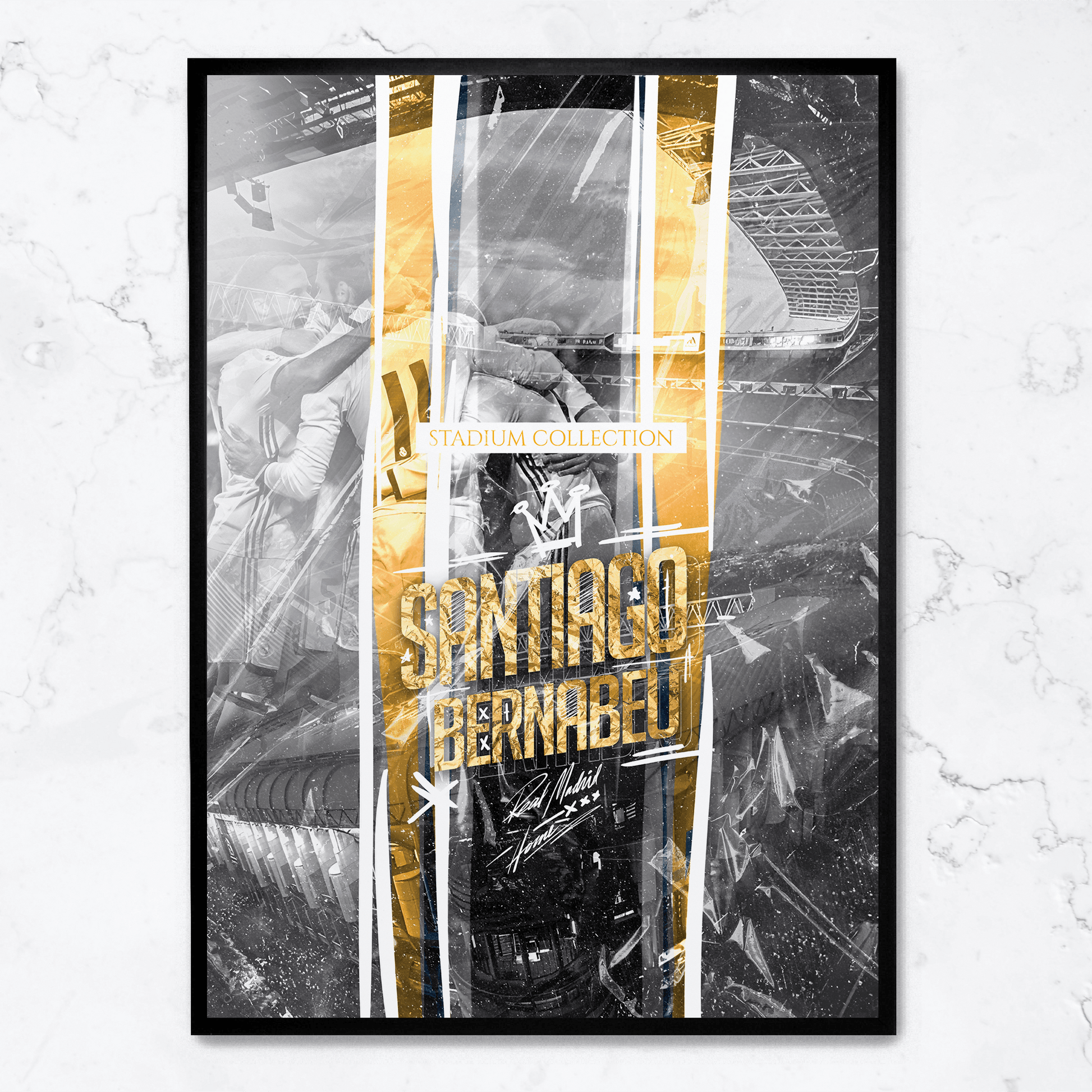 Santiago Bernabéu Stadium Posters | Muurdecoratie Voetbal Kunst | Schilderijen voor Fans | Wanddecoratie