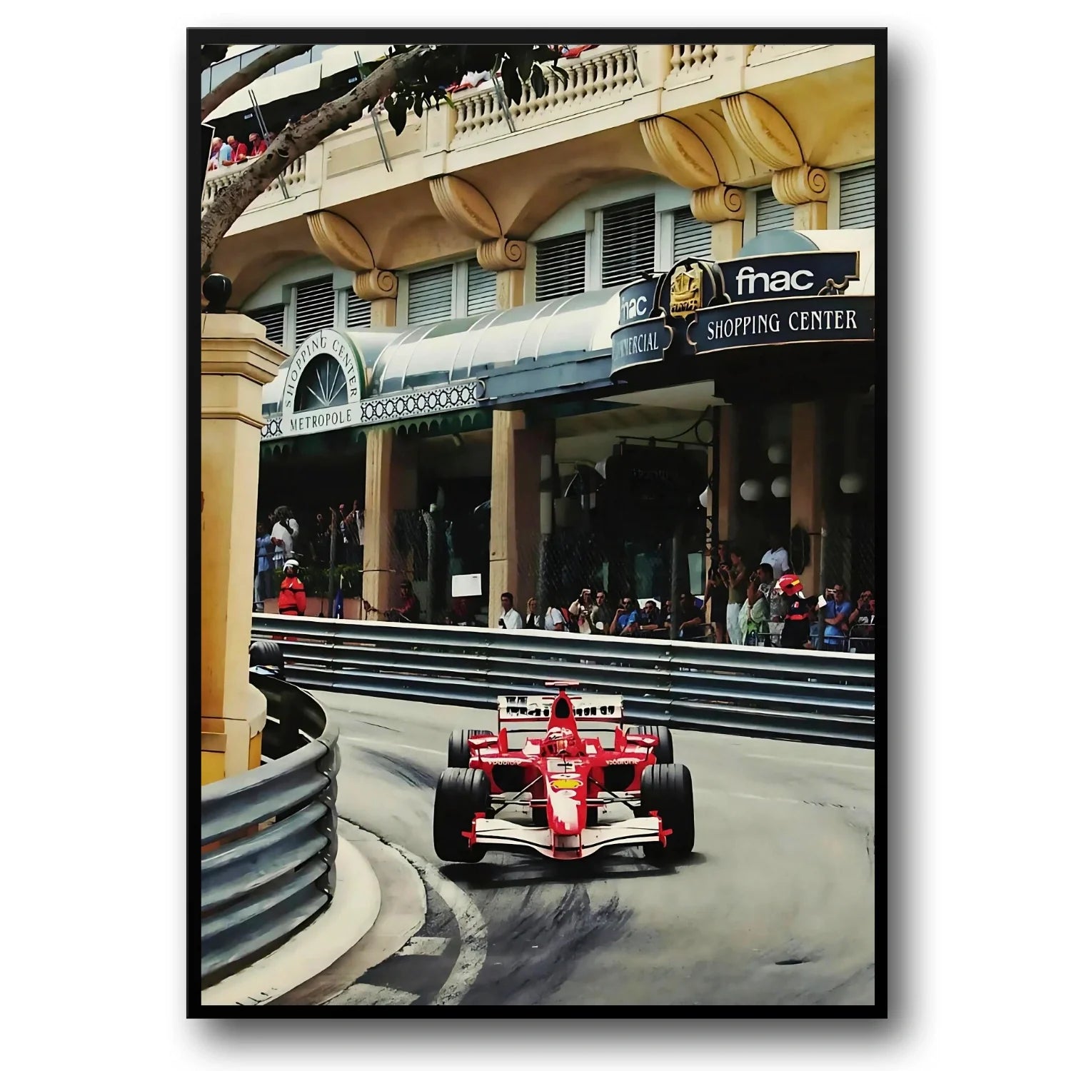 Monaco Formula 1 | Vintage Grand Prix muurdecoratie | Ferrari F2004 | Michael Schumacher poster | Metropole Monte Carlo wanddecoratie | Kunst ontwerpen voor F1 racefans