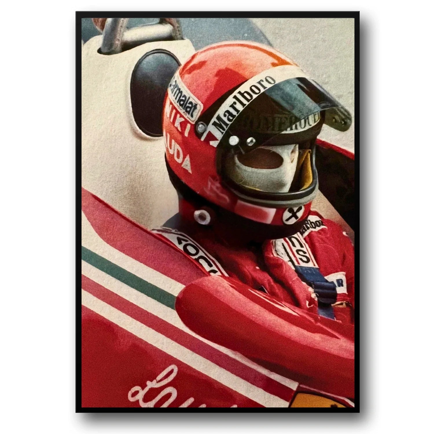 Monaco Grand Prix 1975 Poster | Retro Muurdecoratie | Niki Lauda Ferrari Tribute | Motorsport Wanddecoratie