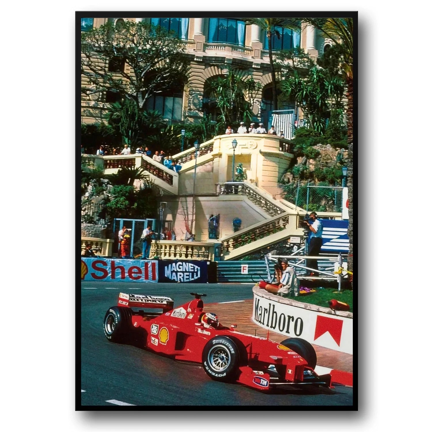 Monaco Formula 1 | Vintage Grand Prix Muurdecoratie | Ferrari F2001 Schilderijen | Michael Schumacher Racing Scene Wanddecoratie