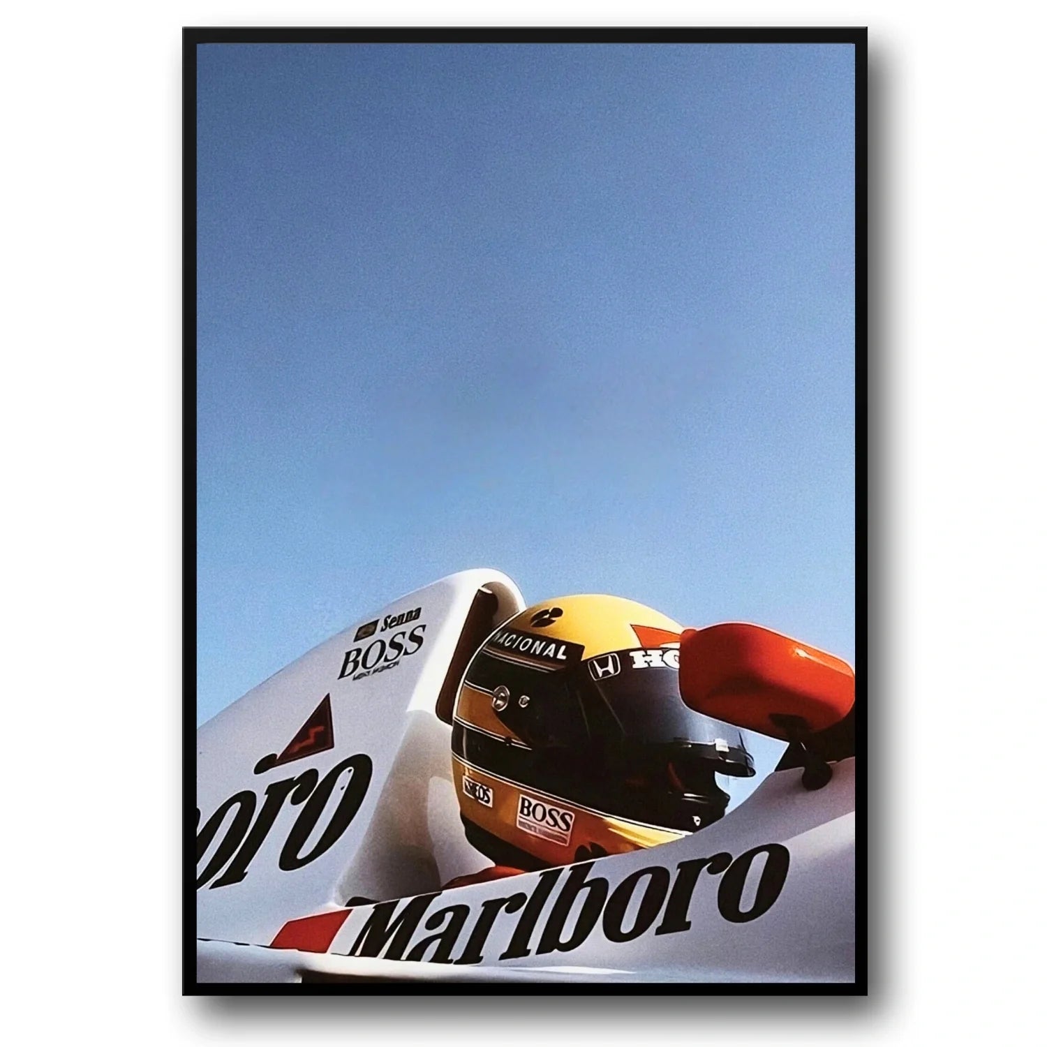 Monaco Grand Prix Poster | Vintage Formula 1 | Ayrton Senna | McLaren | Motorsport Wanddecoratie | Muurdecoratie